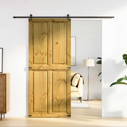 Schuifdeur Corona HoningBruin 90 x 210 cm Massief grenenhout is nu te koop bij PeponiXL, paradijselijk wonen!