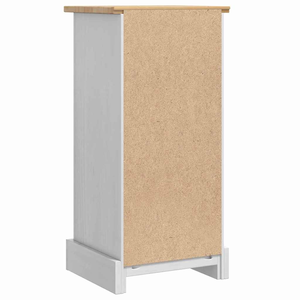 Nachtkastje met lade Wit 35 x 32,5 x 74 cm Massief grenenhout is nu te koop bij PeponiXL, paradijselijk wonen!