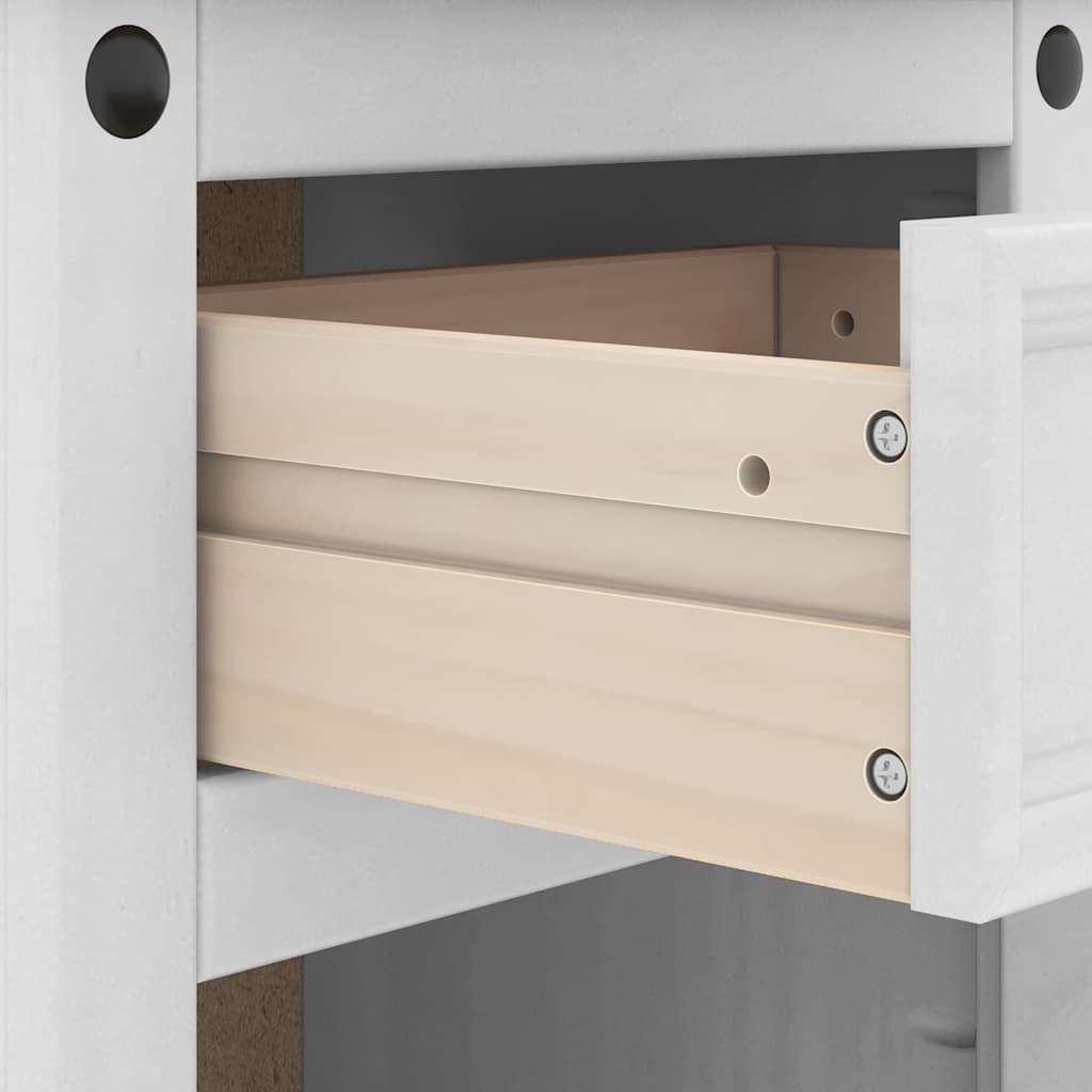 Nachtkastje met lade Wit 45 x 35 x 64 cm Massief grenenhout is nu te koop bij PeponiXL, paradijselijk wonen!