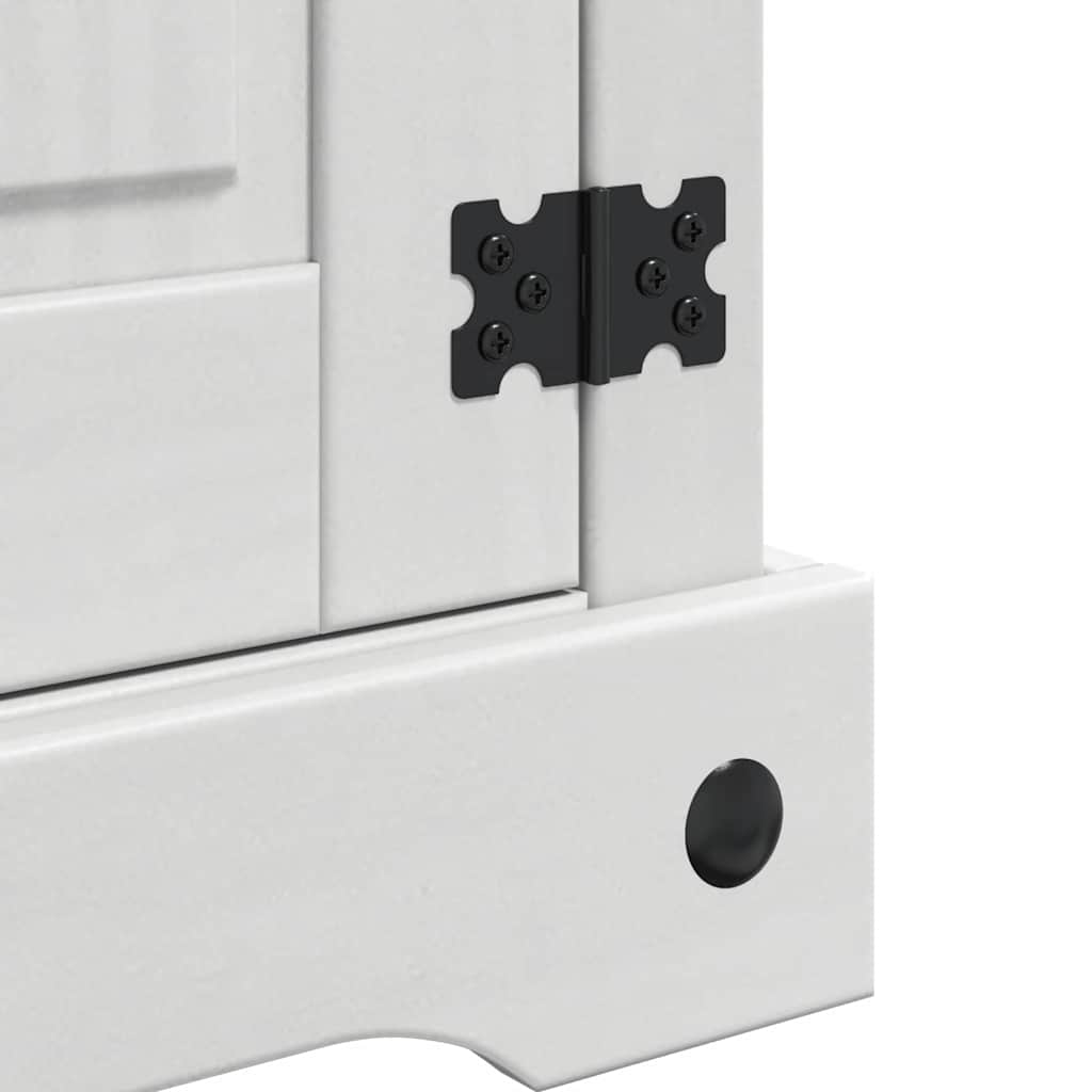 Nachtkastje met lade Wit 45 x 35 x 64 cm Massief grenenhout is nu te koop bij PeponiXL, paradijselijk wonen!