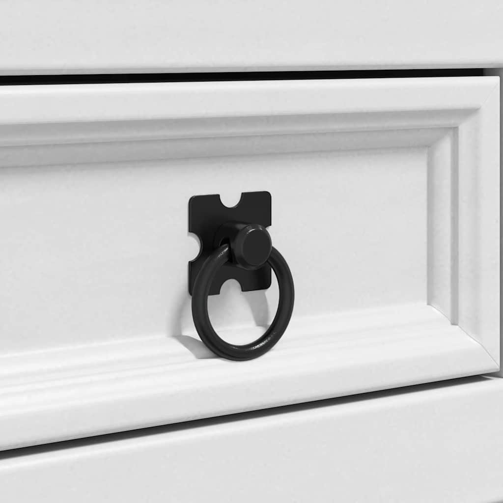 Nachtkastje met lade Wit 53 x 39 x 66 cm Massief grenenhout is nu te koop bij PeponiXL, paradijselijk wonen!