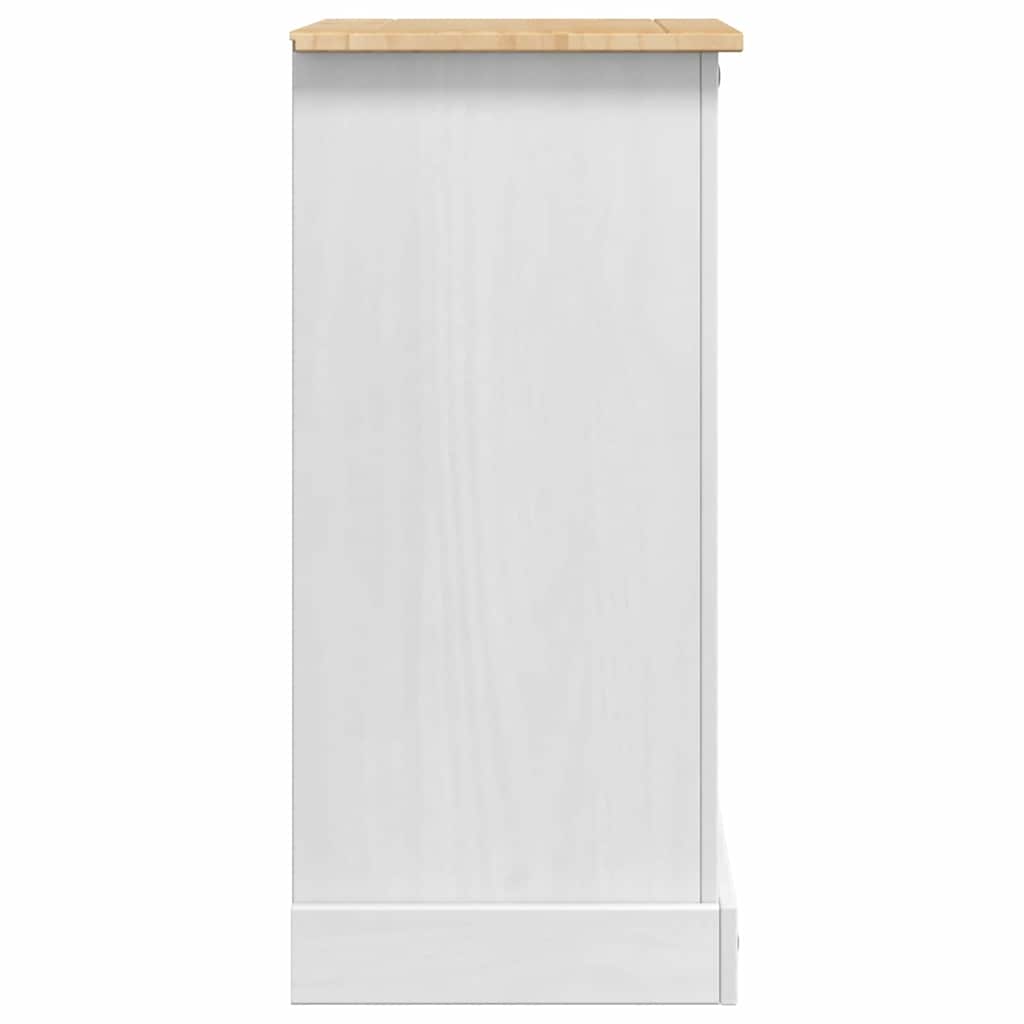 Nachtkastje Corona Wit 53 x 39 x 84 cm Massief grenenhout is nu te koop bij PeponiXL, paradijselijk wonen!