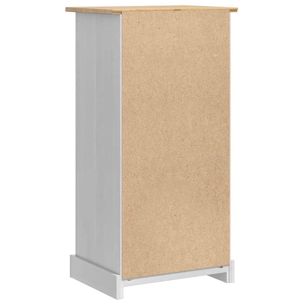 Nachtkastje Corona Wit 53 x 39 x 103 cm Massief grenenhout is nu te koop bij PeponiXL, paradijselijk wonen!