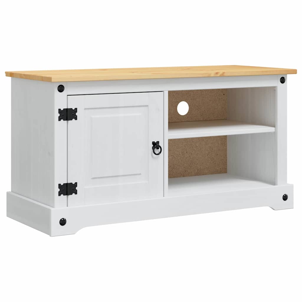 TV-kast Corona Wit 100 x 40 x 52 cm Massief grenenhout is nu te koop bij PeponiXL, paradijselijk wonen!