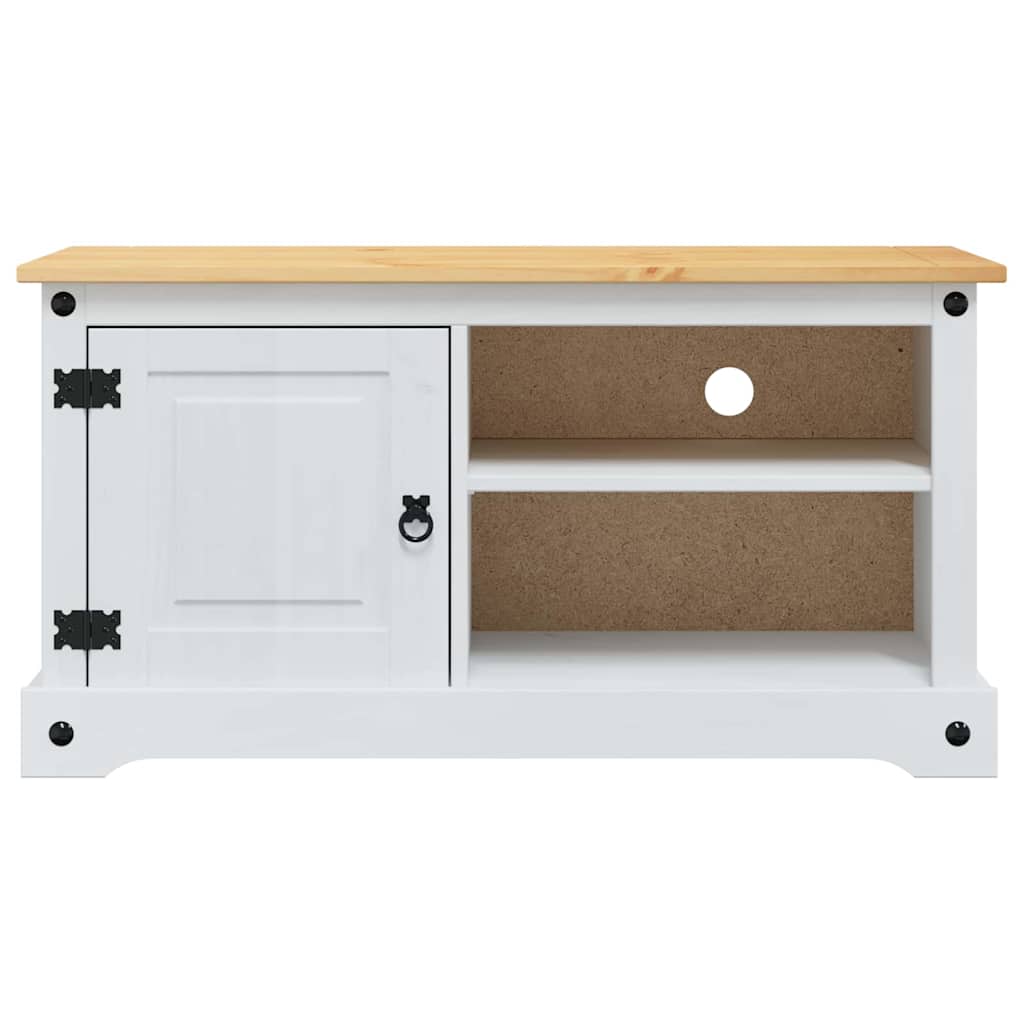 TV-kast Corona Wit 100 x 40 x 52 cm Massief grenenhout is nu te koop bij PeponiXL, paradijselijk wonen!
