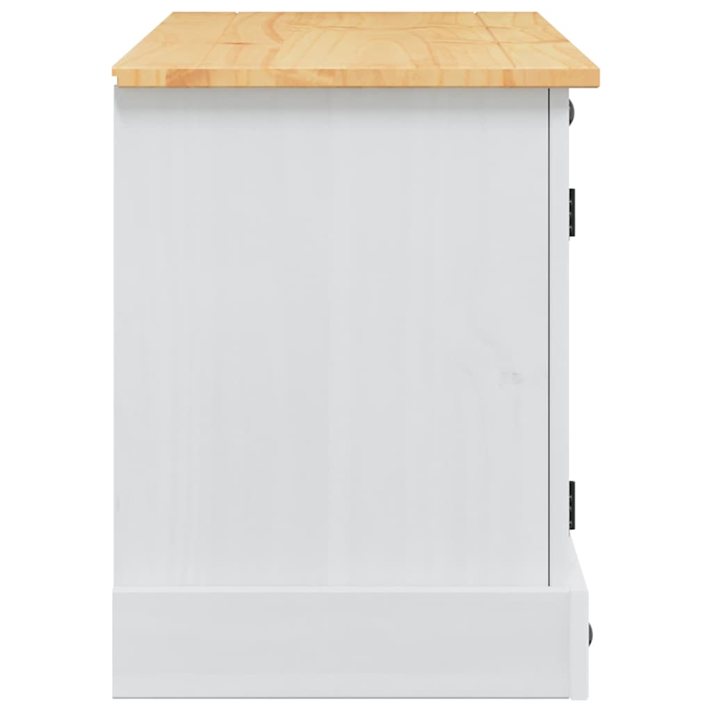 TV-kast Corona Wit 100 x 40 x 52 cm Massief grenenhout is nu te koop bij PeponiXL, paradijselijk wonen!