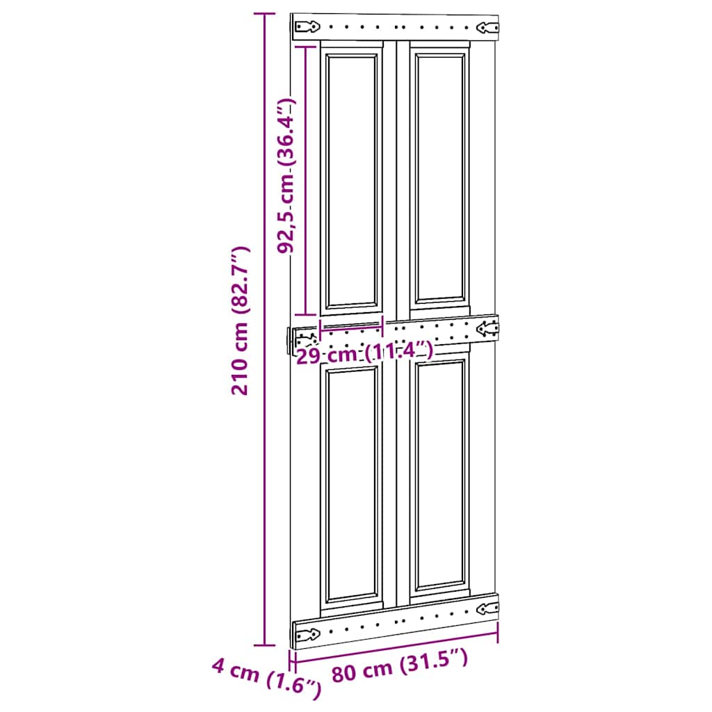 Deur Corona Wit 80 x 210 cm Bewerkt hout is nu te koop bij PeponiXL, paradijselijk wonen!