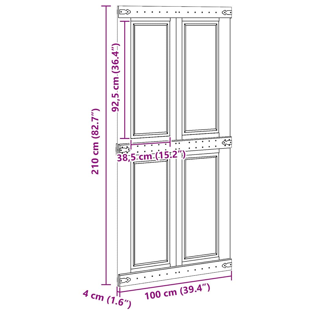 Deur Corona Wit 100 x 210 cm Bewerkt hout is nu te koop bij PeponiXL, paradijselijk wonen!