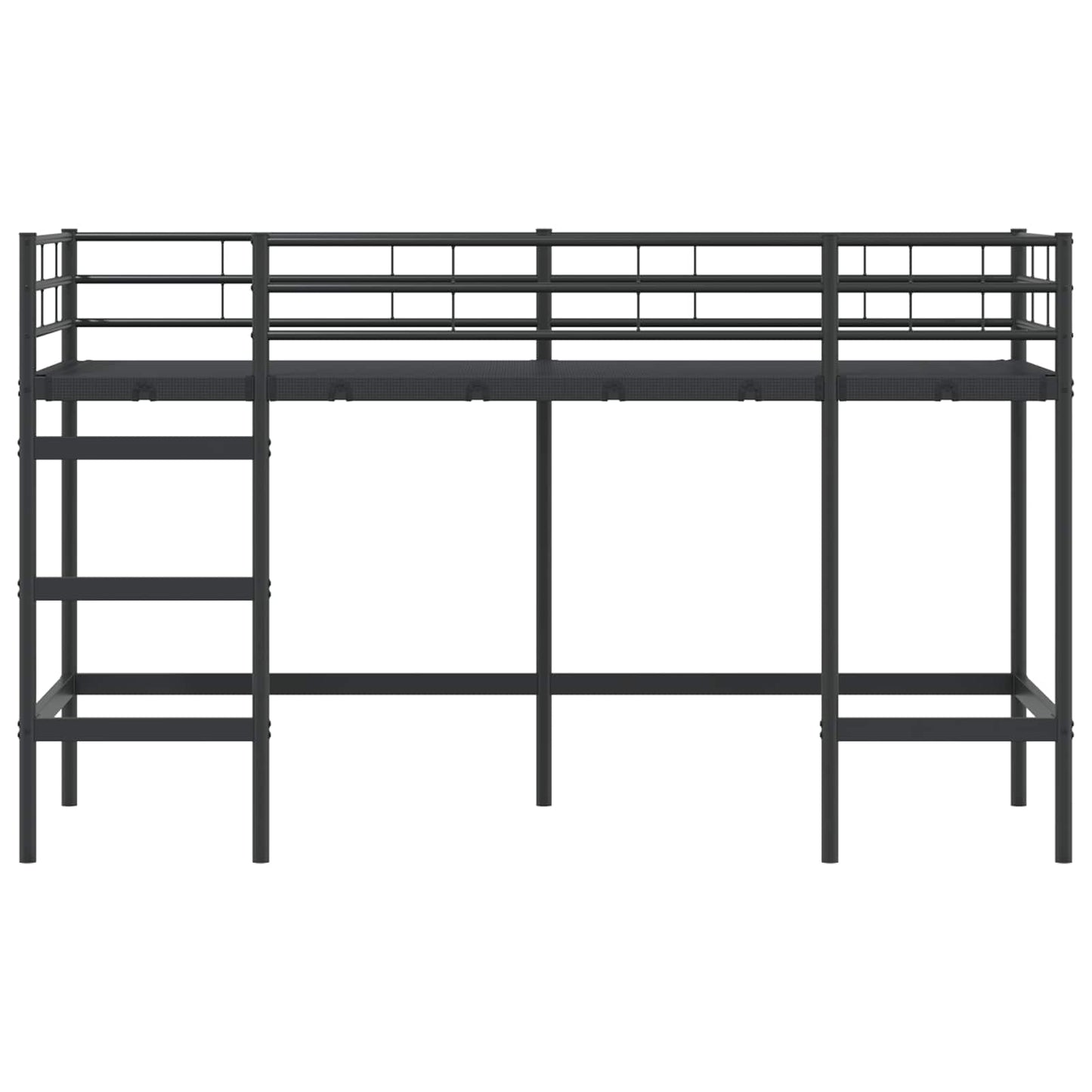 Loftbed voor Kids Zwart 90 x 190 cm Staal is nu te koop bij PeponiXL, paradijselijk wonen!