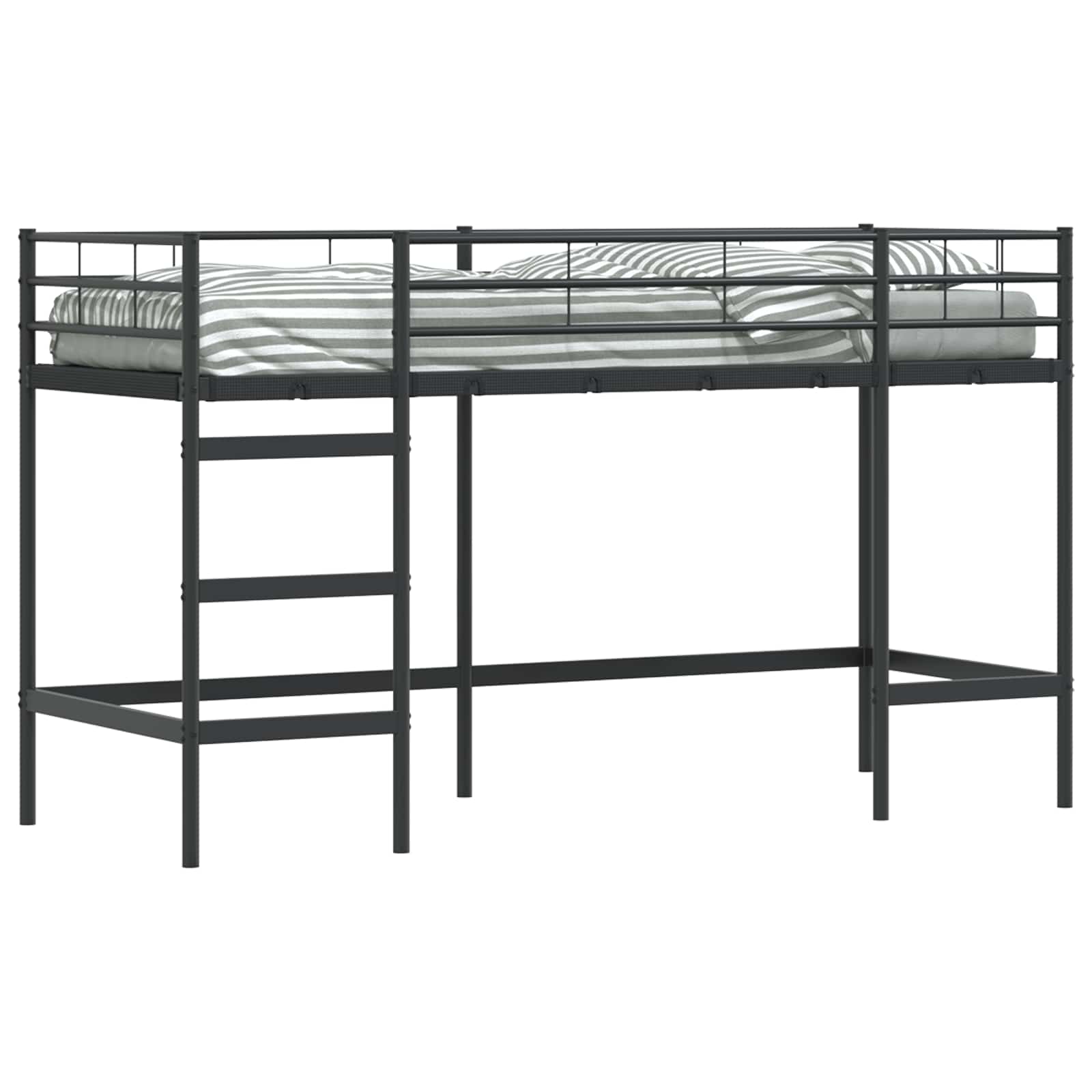 Loftbed voor Kids Zwart 99,5 x 190 cm Staal is nu te koop bij PeponiXL, paradijselijk wonen!