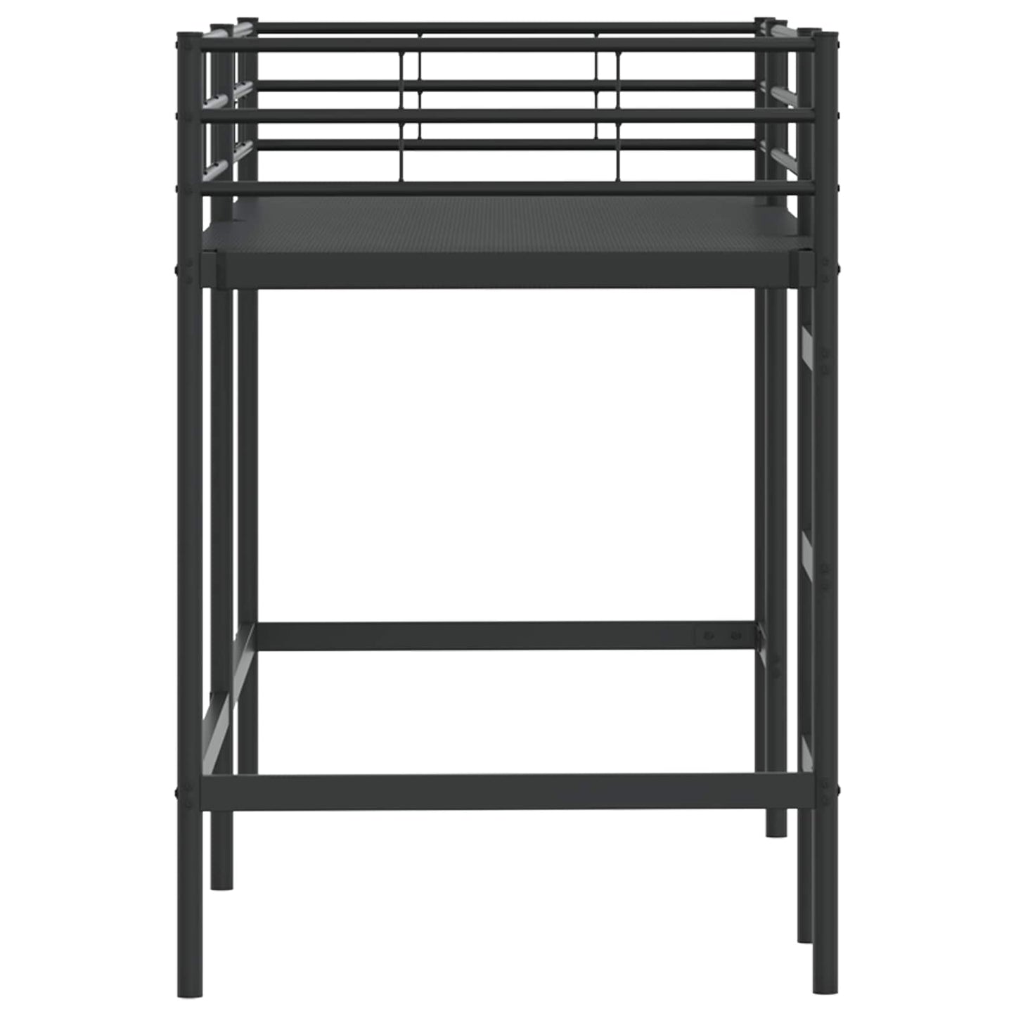 Loftbed voor Kids Zwart 99,5 x 190 cm Staal is nu te koop bij PeponiXL, paradijselijk wonen!