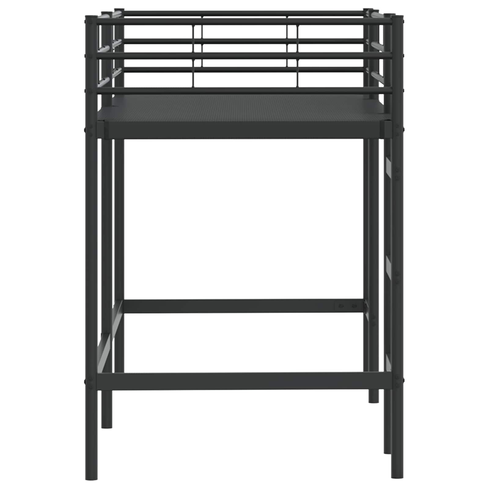 Loftbed voor Kids Zwart 99,5 x 190 cm Staal is nu te koop bij PeponiXL, paradijselijk wonen!