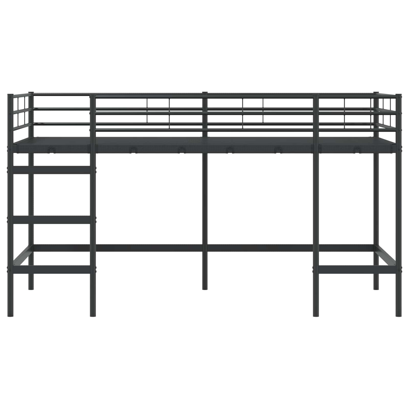 Loftbed voor Kids Zwart 99,5 x 200 cm Staal is nu te koop bij PeponiXL, paradijselijk wonen!