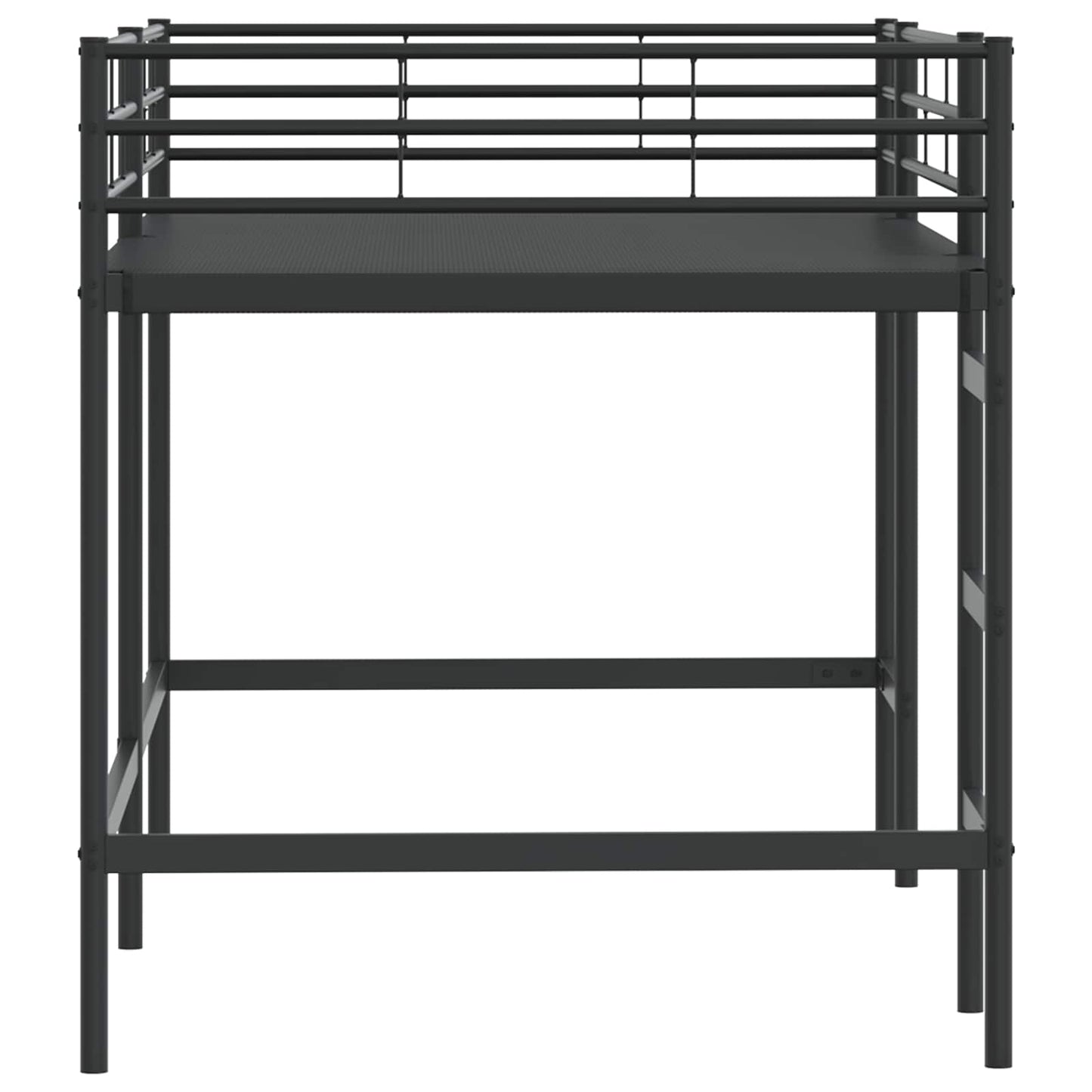 Loftbed voor Kids Zwart 99,5 x 200 cm Staal is nu te koop bij PeponiXL, paradijselijk wonen!
