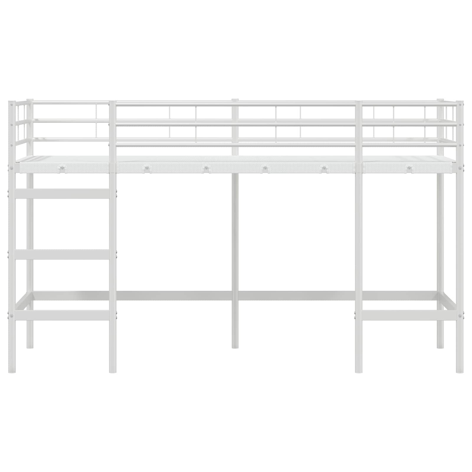 Loftbed voor Kids Wit 74,5 x 190 cm Staal is nu te koop bij PeponiXL, paradijselijk wonen!