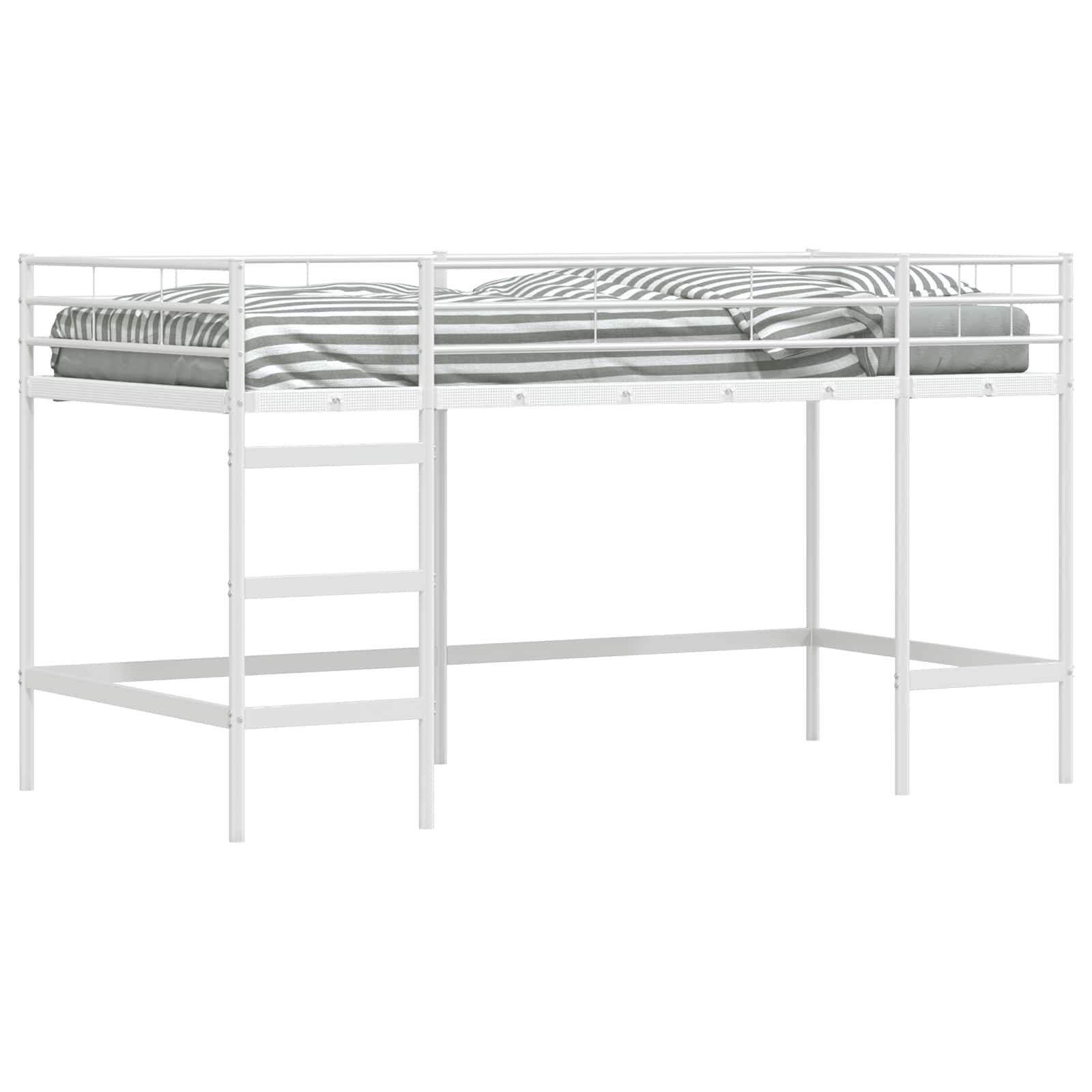 Loftbed voor Kids Wit 79,5 x 200 cm Staal is nu te koop bij PeponiXL, paradijselijk wonen!