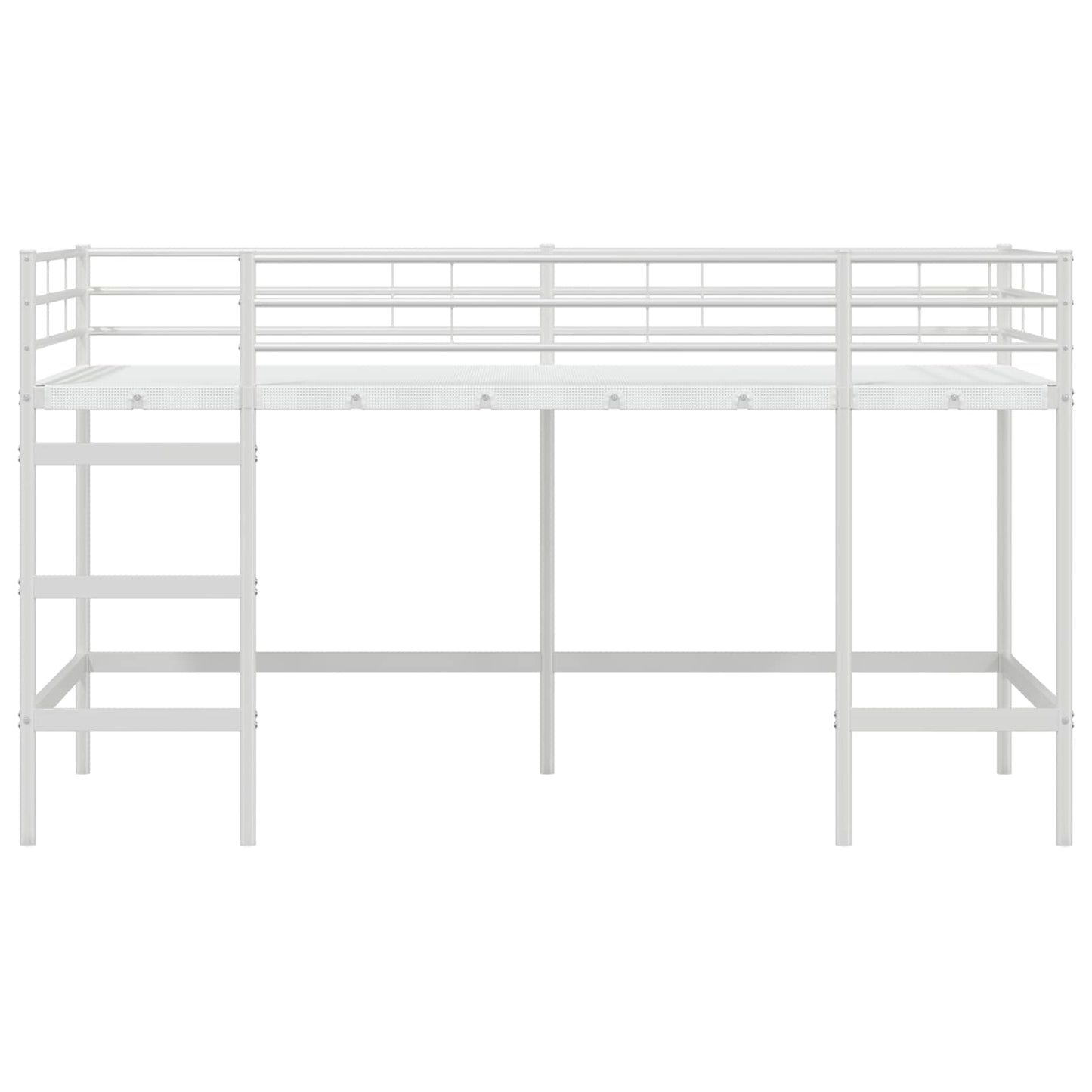 Loftbed voor Kids Wit 79,5 x 200 cm Staal is nu te koop bij PeponiXL, paradijselijk wonen!