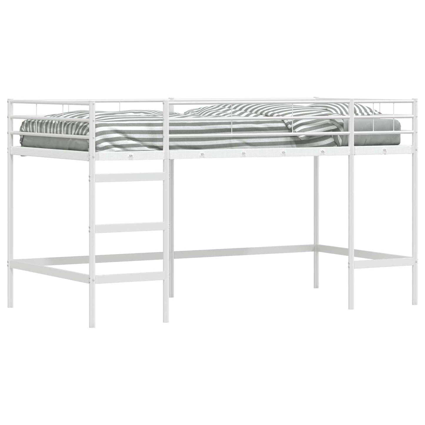 Loftbed voor Kids Wit 107 x 200 cm Staal is nu te koop bij PeponiXL, paradijselijk wonen!