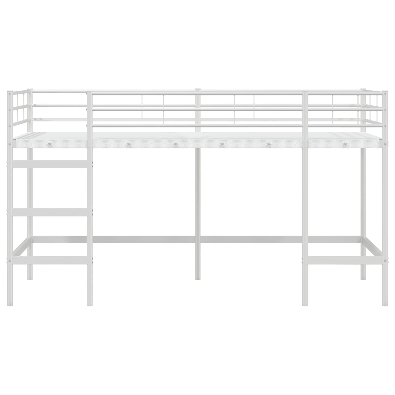 Loftbed voor Kids Wit 107 x 200 cm Staal is nu te koop bij PeponiXL, paradijselijk wonen!