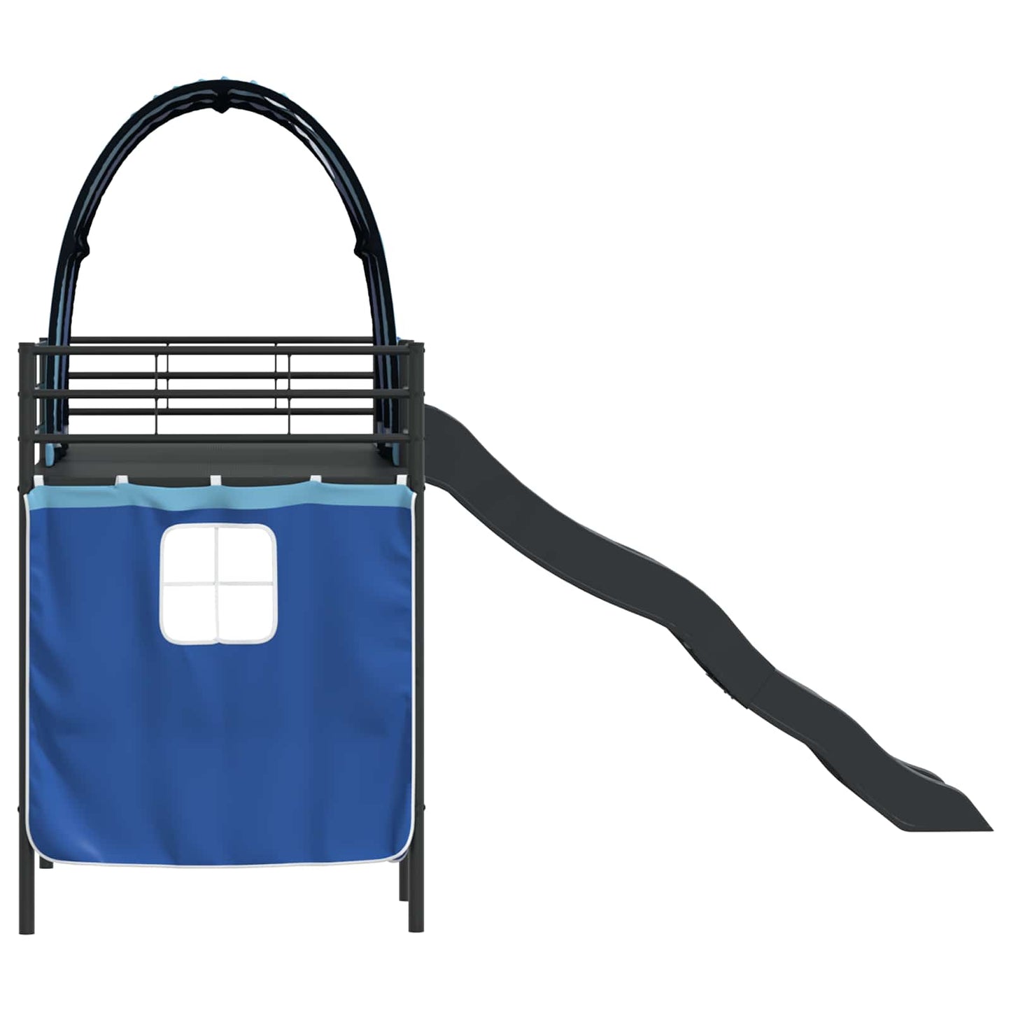 Loftbed voor Kids Zwart en Blauw 90 x 190 cm Metaal is nu te koop bij PeponiXL, paradijselijk wonen!