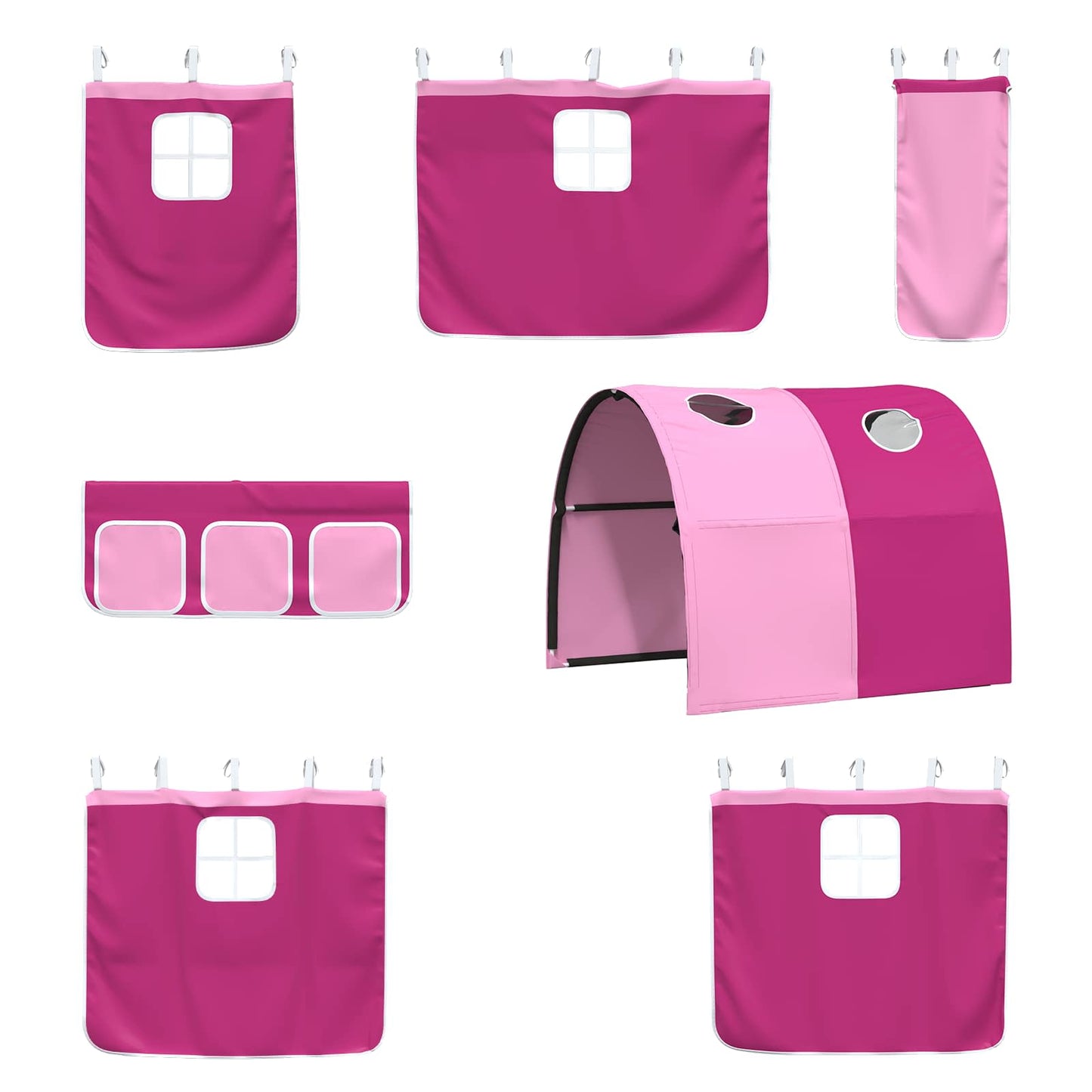 Loftbed voor Kids Zwart en Roze 80 x 200 cm Metaal is nu te koop bij PeponiXL, paradijselijk wonen!