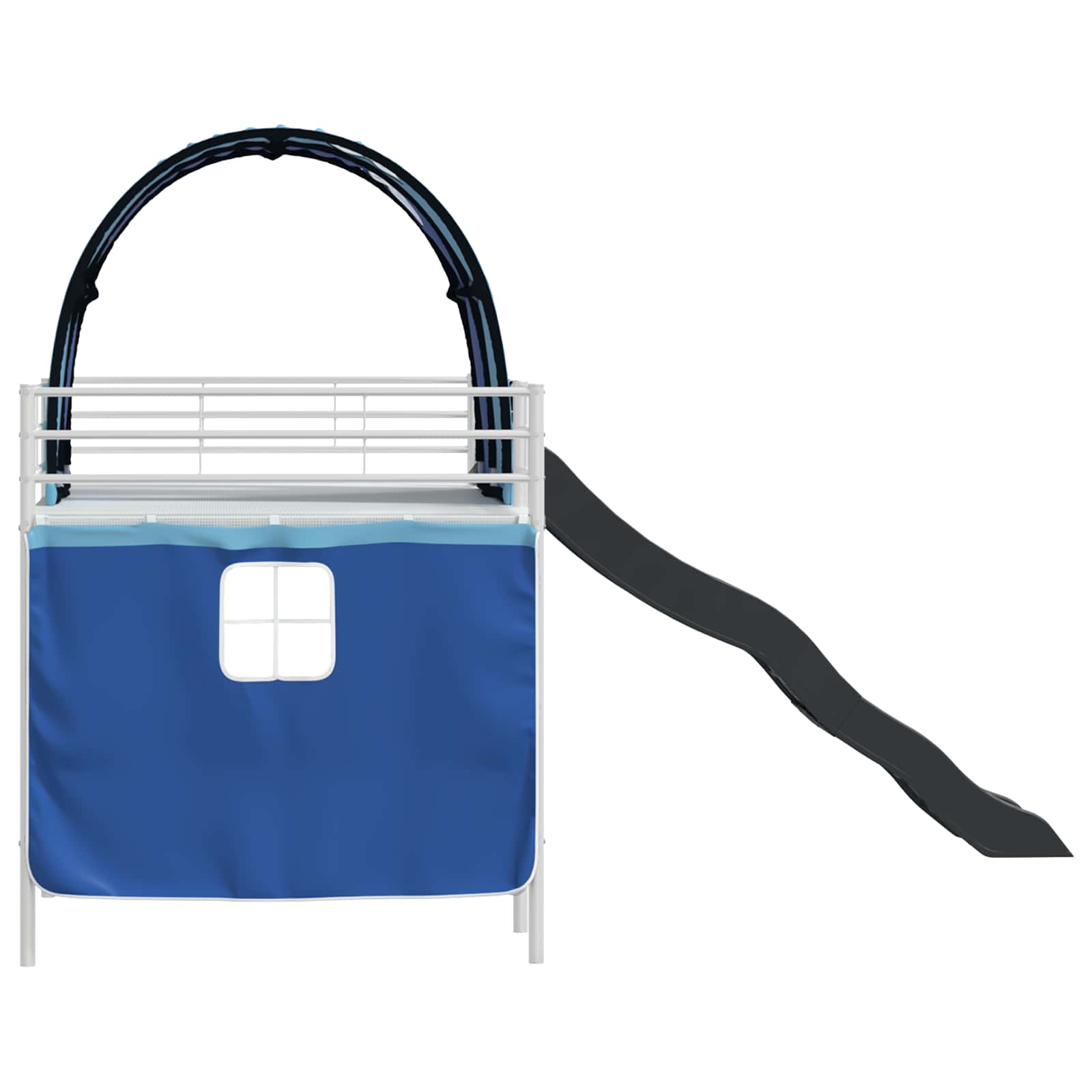 Loftbed voor Kids Wit en Blauw 80 x 200 cm Metaal is nu te koop bij PeponiXL, paradijselijk wonen!
