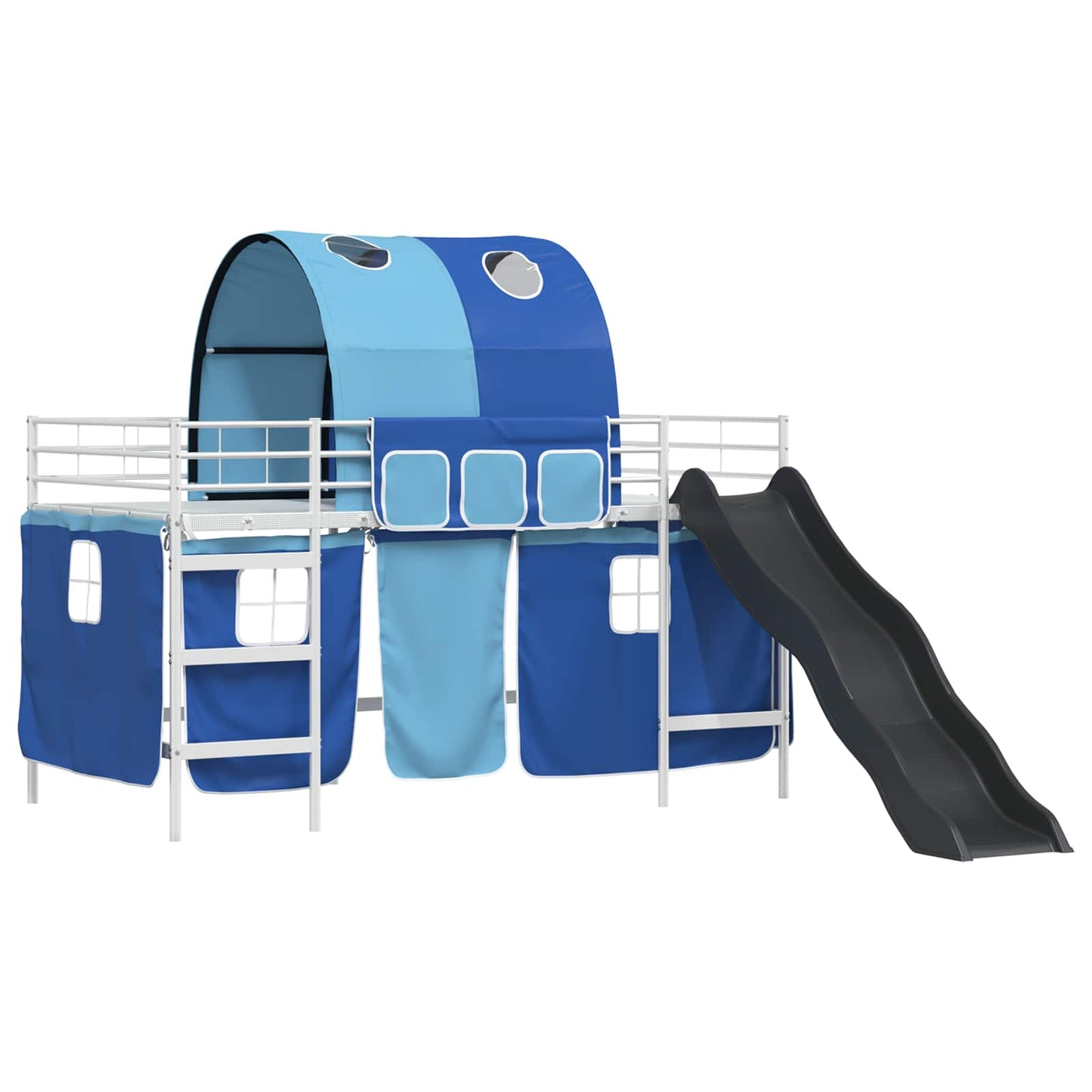 Loftbed voor Kids Wit en Blauw 90 x 200 cm Metaal is nu te koop bij PeponiXL, paradijselijk wonen!