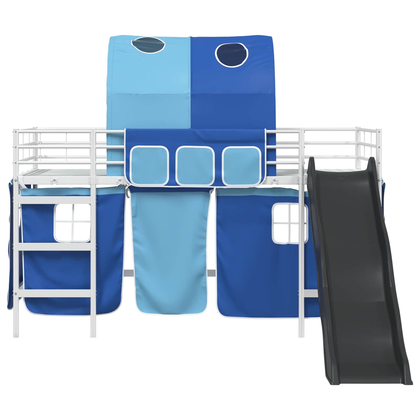Loftbed voor Kids Wit en Blauw 90 x 200 cm Metaal is nu te koop bij PeponiXL, paradijselijk wonen!