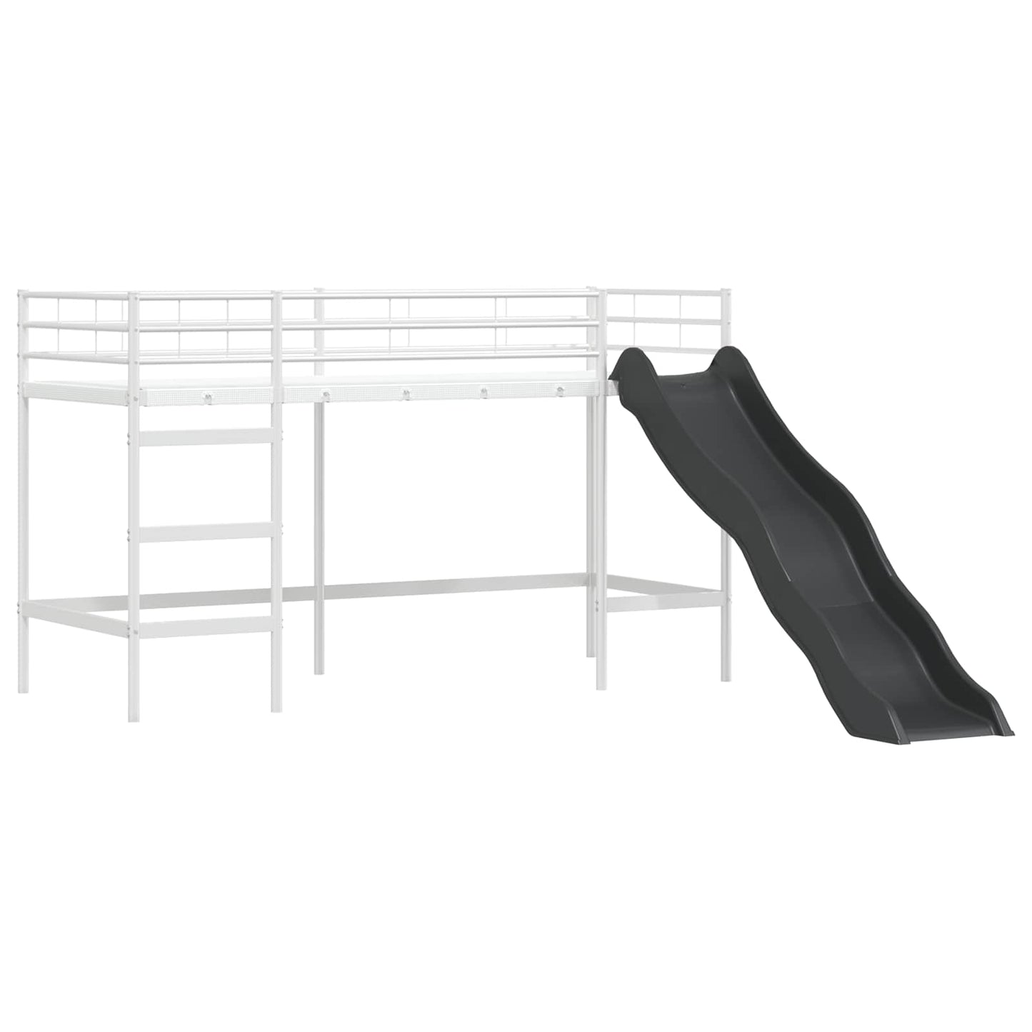 Loftbed voor Kids Wit en Blauw 100 x 190 cm Metaal is nu te koop bij PeponiXL, paradijselijk wonen!