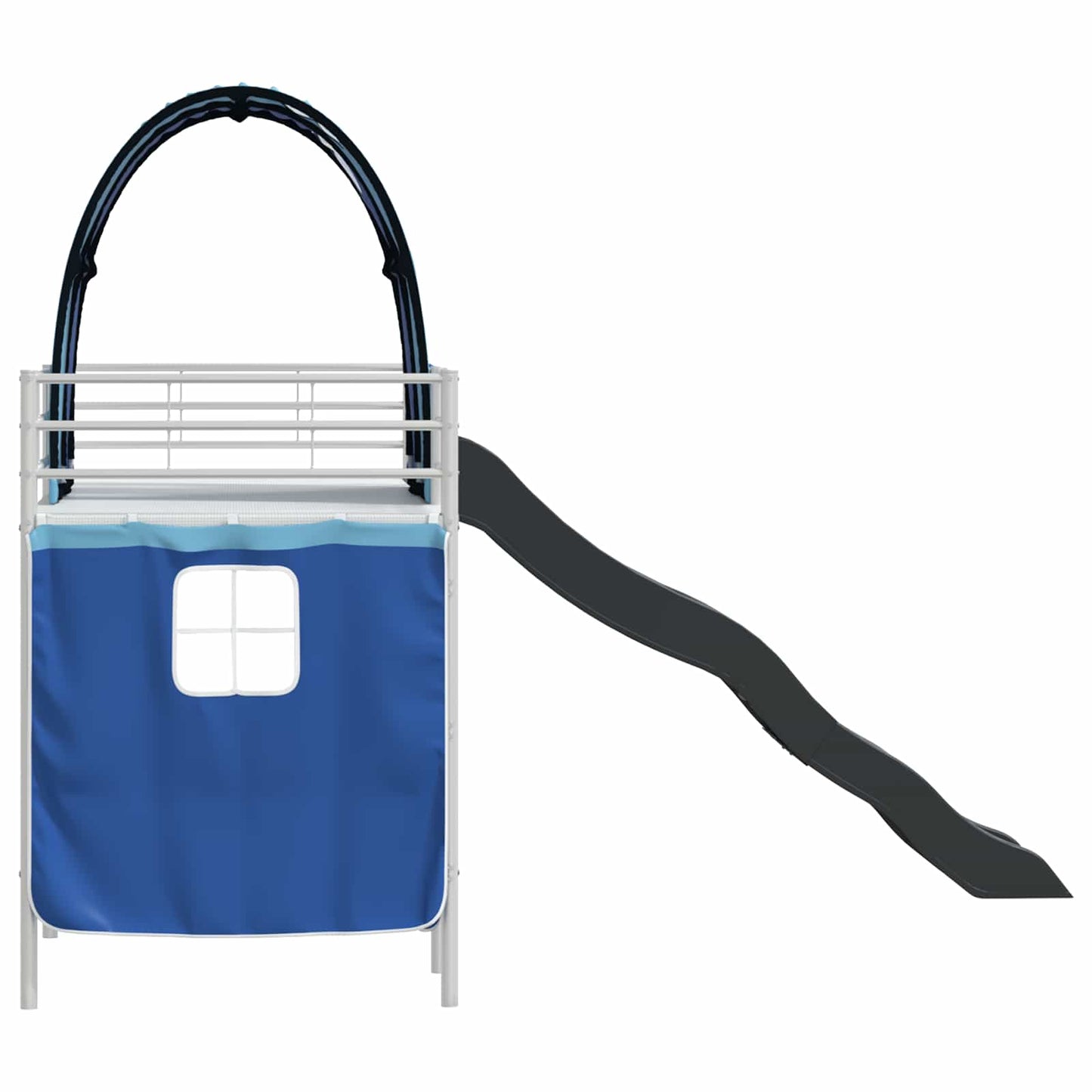 Loftbed voor Kids Wit en Blauw 100 x 190 cm Metaal is nu te koop bij PeponiXL, paradijselijk wonen!