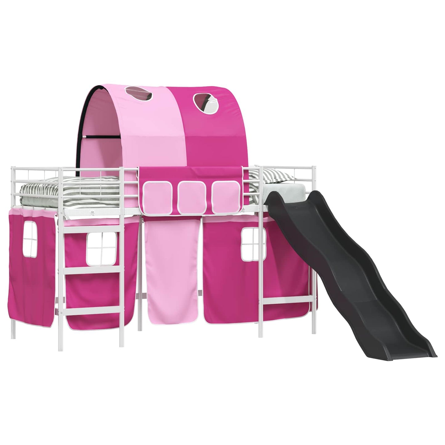 Loftbed voor Kids Wit en Roze 90 x 190 cm Metaal is nu te koop bij PeponiXL, paradijselijk wonen!