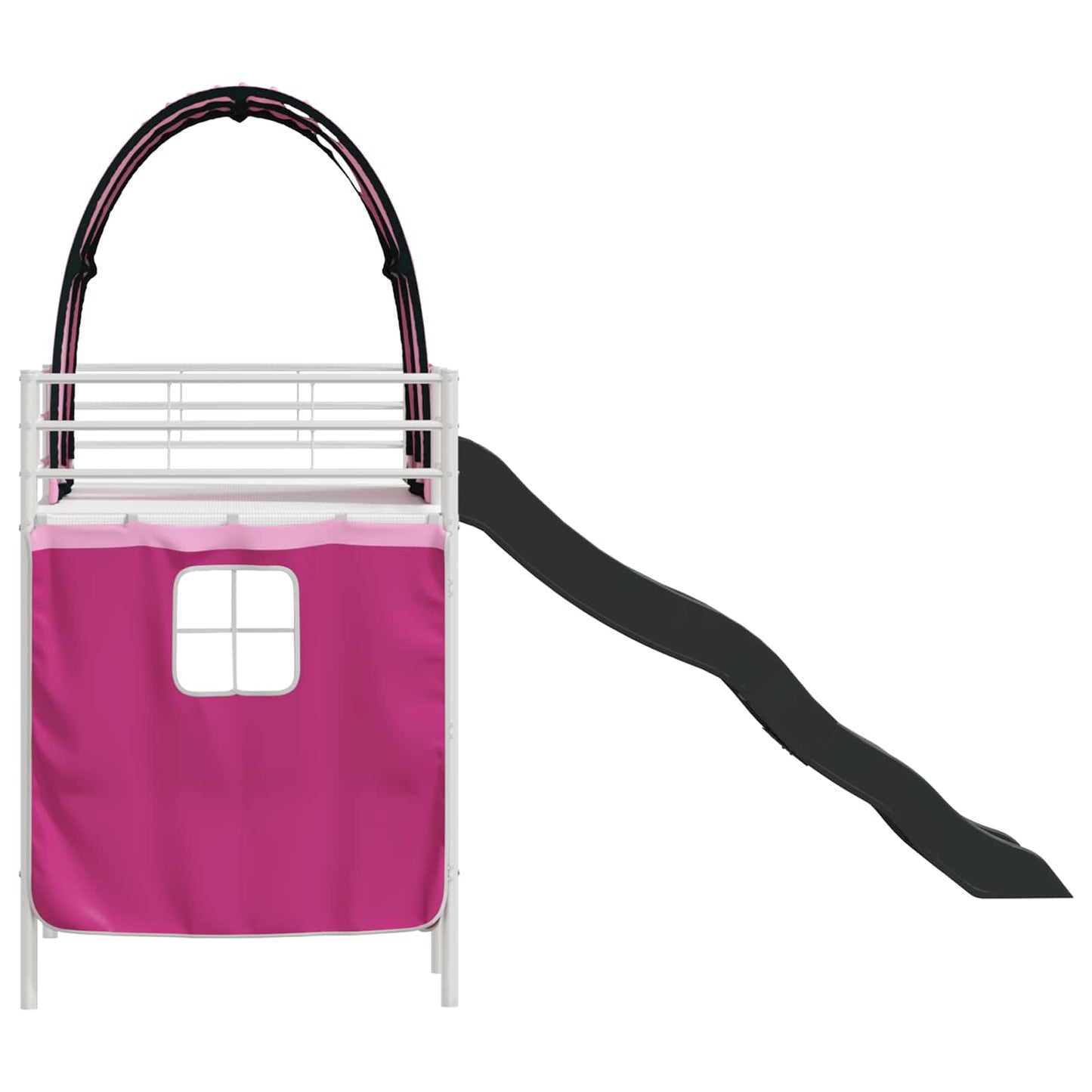 Loftbed voor Kids Wit en Roze 100 x 190 cm Metaal is nu te koop bij PeponiXL, paradijselijk wonen!