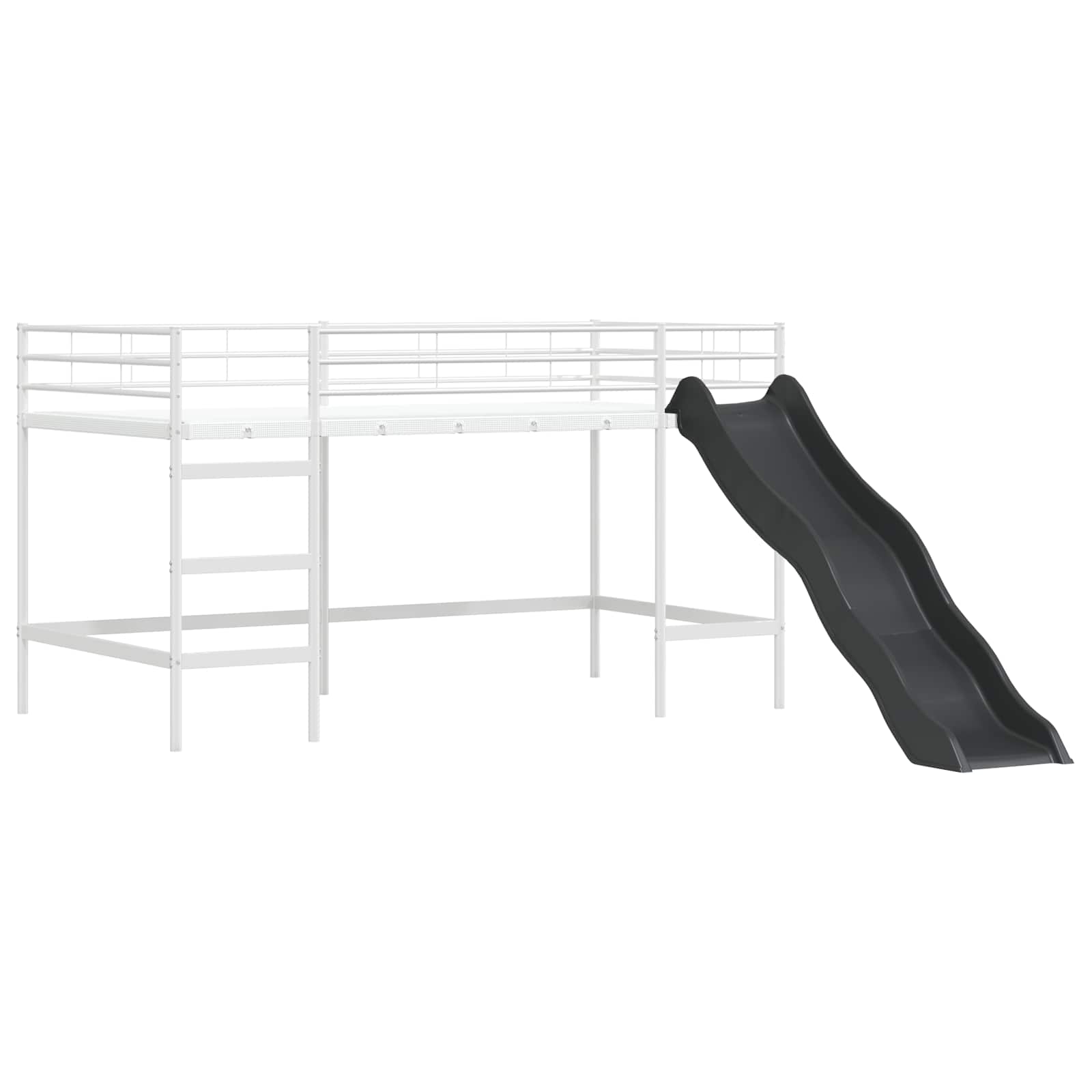 Loftbed voor Kids Wit en Roze 100 x 200 cm Metaal is nu te koop bij PeponiXL, paradijselijk wonen!