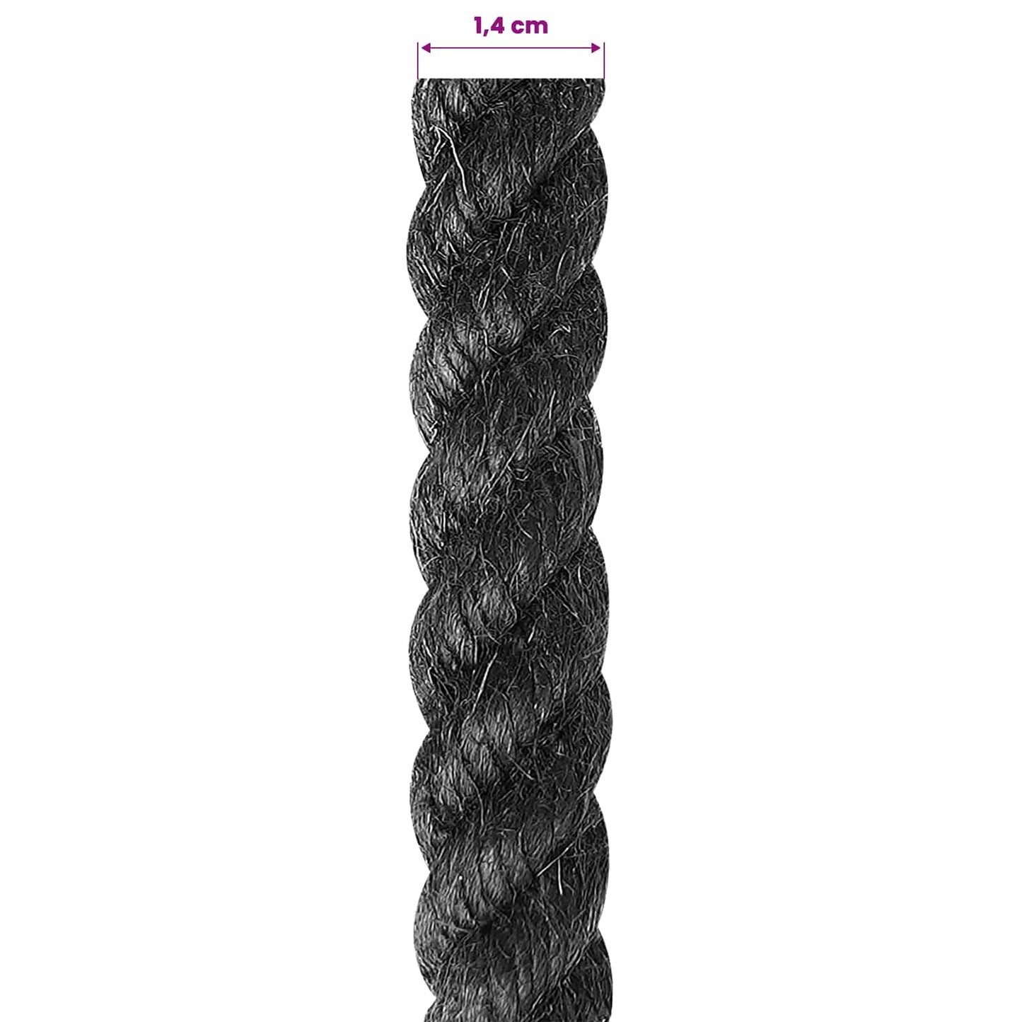 Jute Touw 14 Zwart 100% Tossa jute is nu te koop bij PeponiXL, paradijselijk wonen!