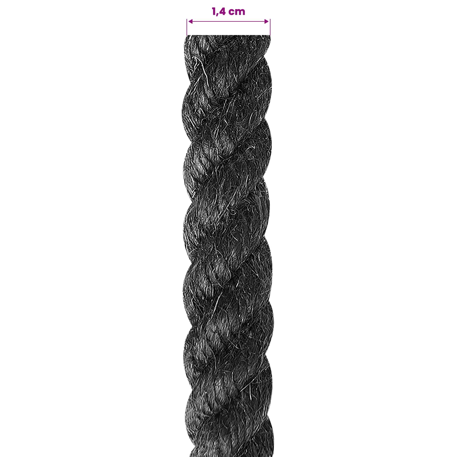 Jute Touw 14 Zwart 100% Tossa jute is nu te koop bij PeponiXL, paradijselijk wonen!