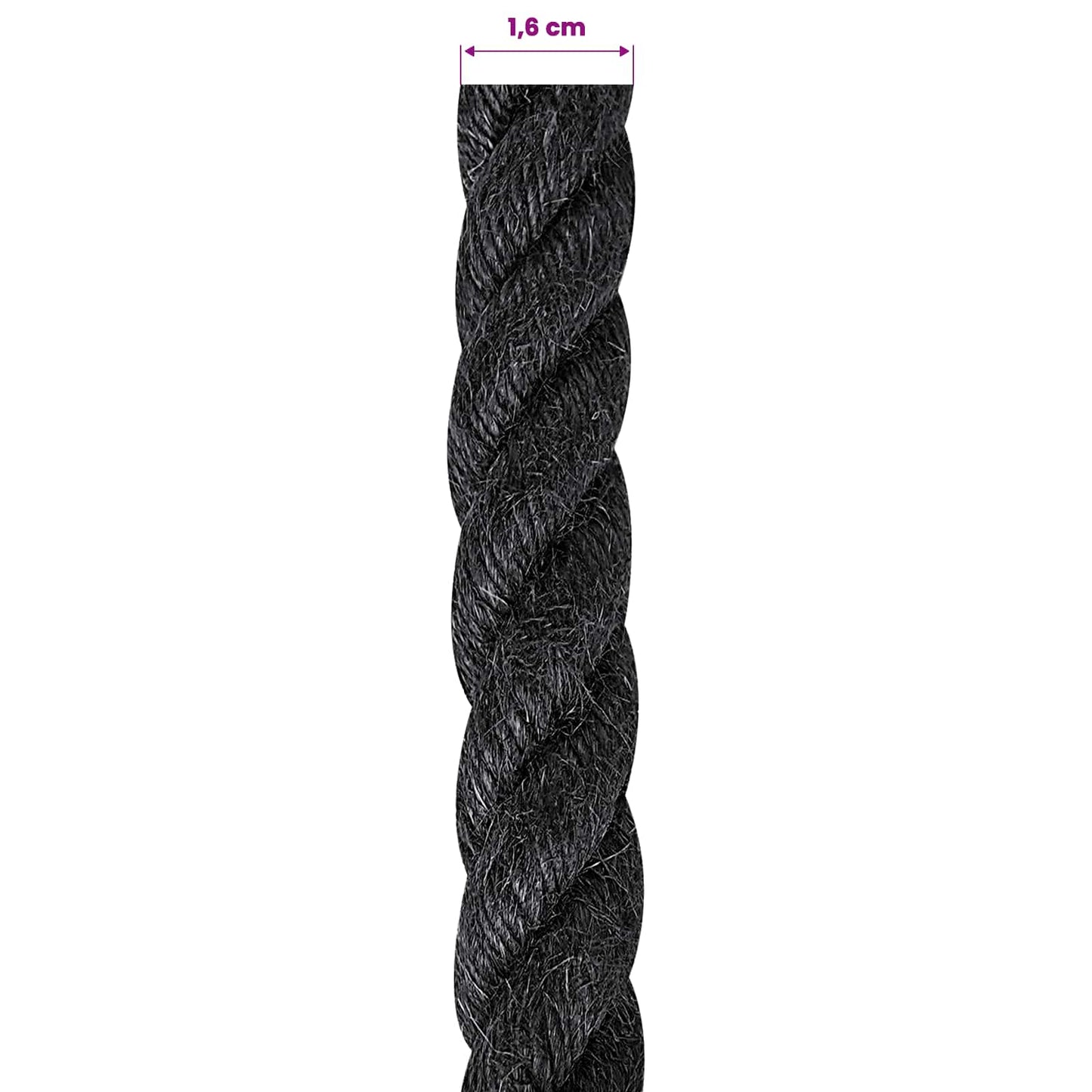 Jute Touw 16 Zwart 100% Tossa jute is nu te koop bij PeponiXL, paradijselijk wonen!