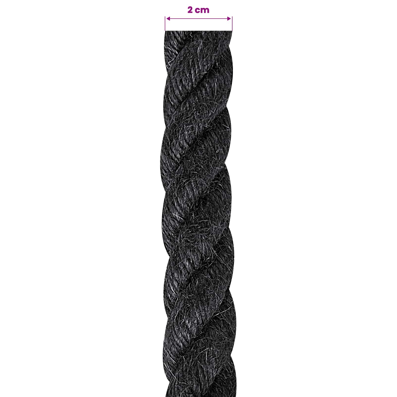 Jute Touw 20 Zwart 100% Tossa jute is nu te koop bij PeponiXL, paradijselijk wonen!