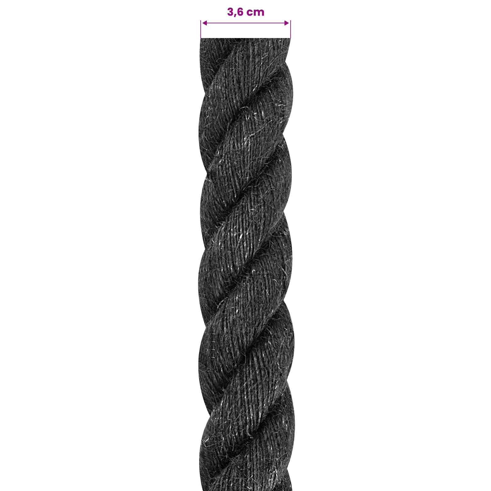 Jute Touw 36 Zwart 100% Tossa jute is nu te koop bij PeponiXL, paradijselijk wonen!