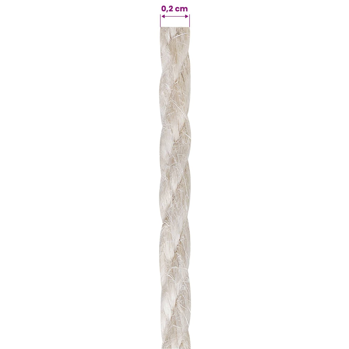 Jute Touw 2 pcs 2 Wit 100% Tossa jute is nu te koop bij PeponiXL, paradijselijk wonen!