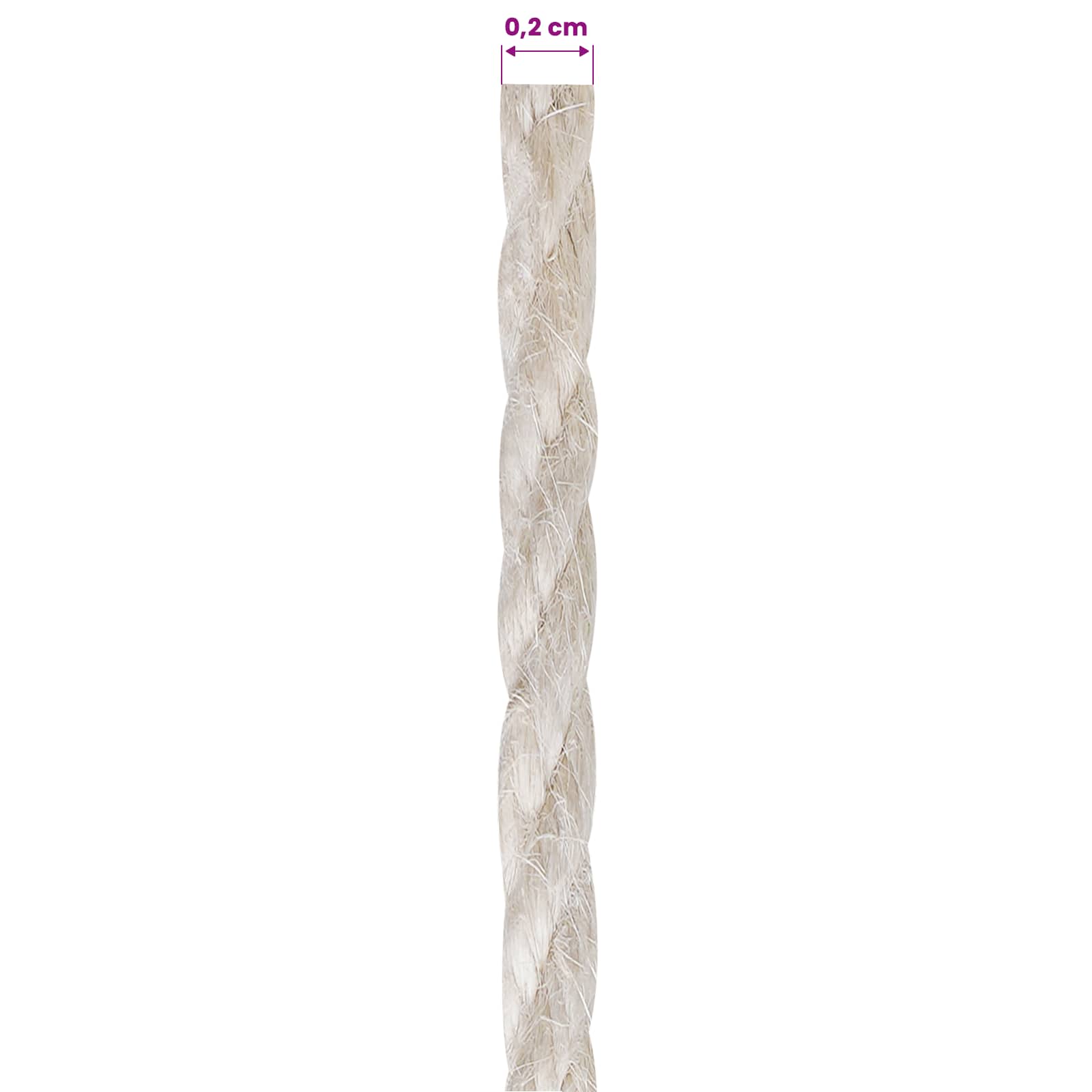 Jute Touw 10 pcs 2 Wit 100% Tossa jute is nu te koop bij PeponiXL, paradijselijk wonen!
