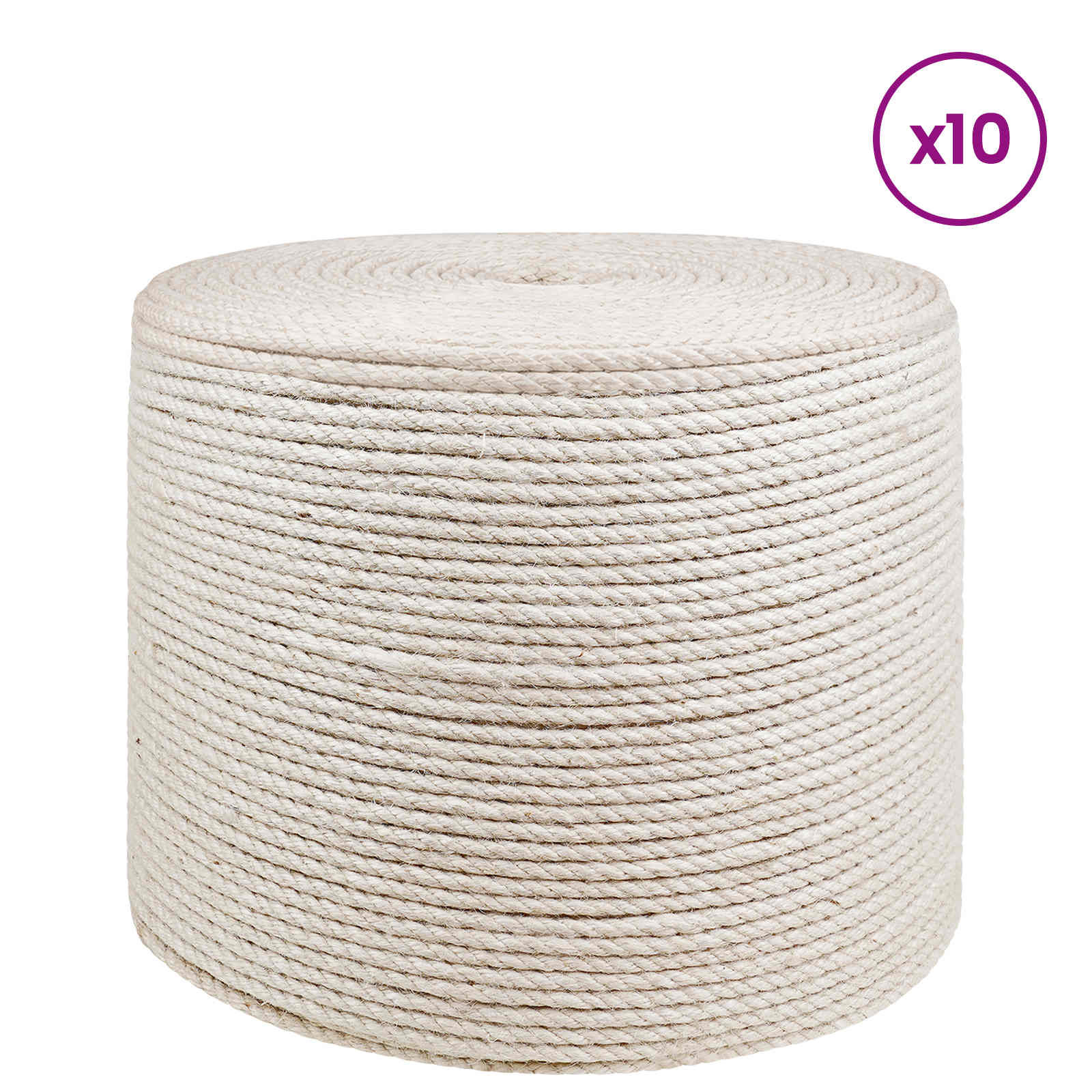 Jute Touw 10 pcs 2 Wit 100% Tossa jute is nu te koop bij PeponiXL, paradijselijk wonen!