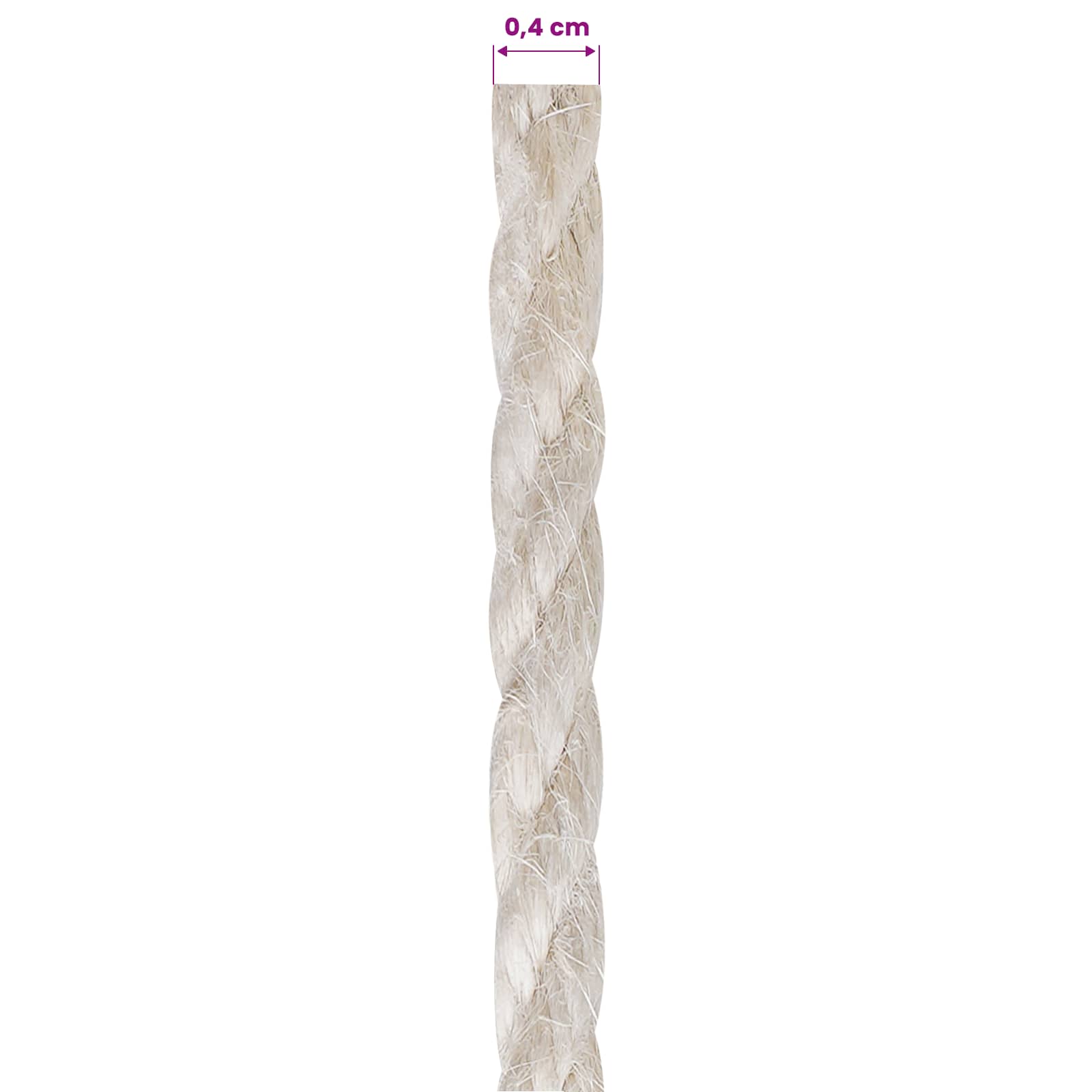 Jute Touw 4 Wit 100% Tossa jute is nu te koop bij PeponiXL, paradijselijk wonen!