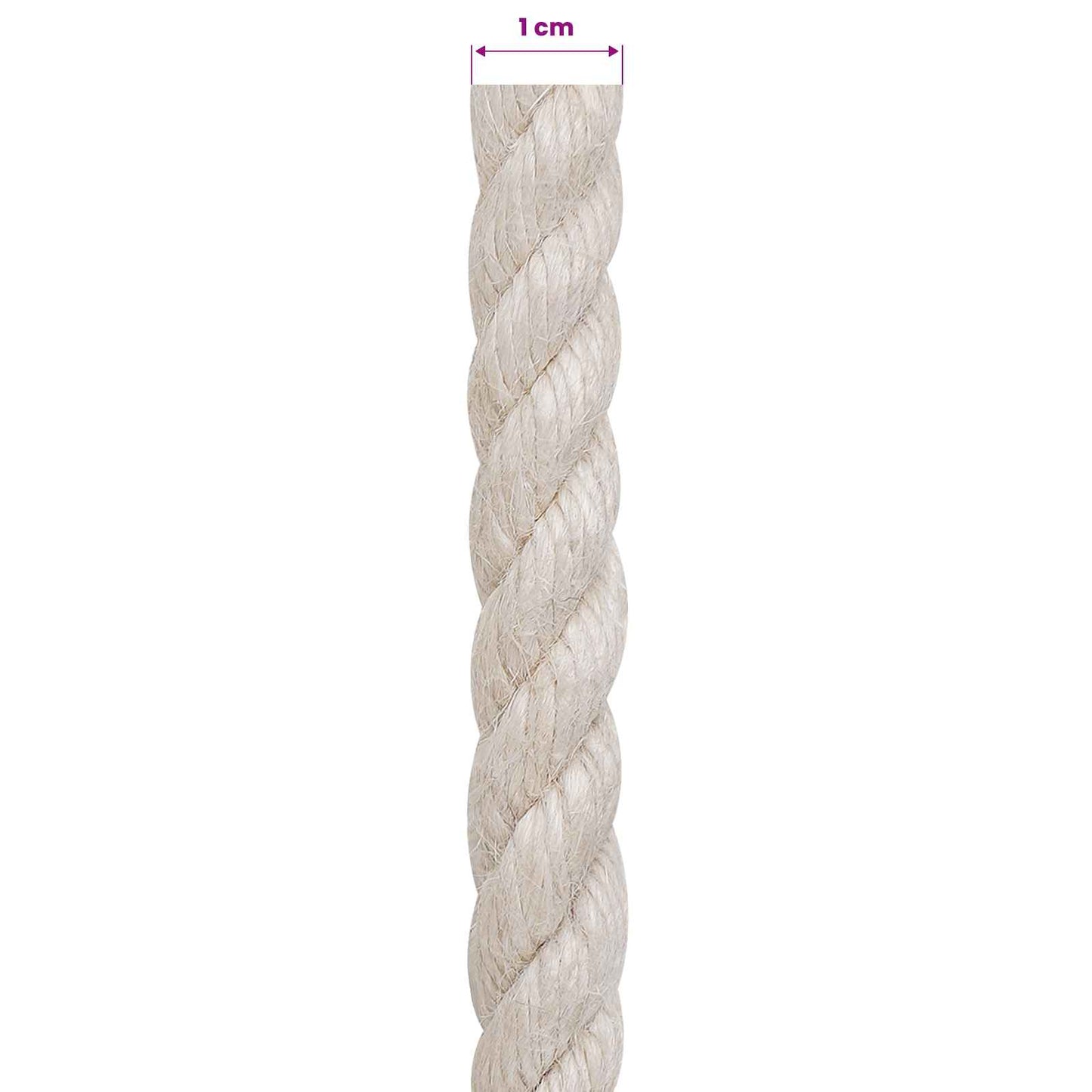 Jute Touw 10 mm Wit 100% Tossa jute