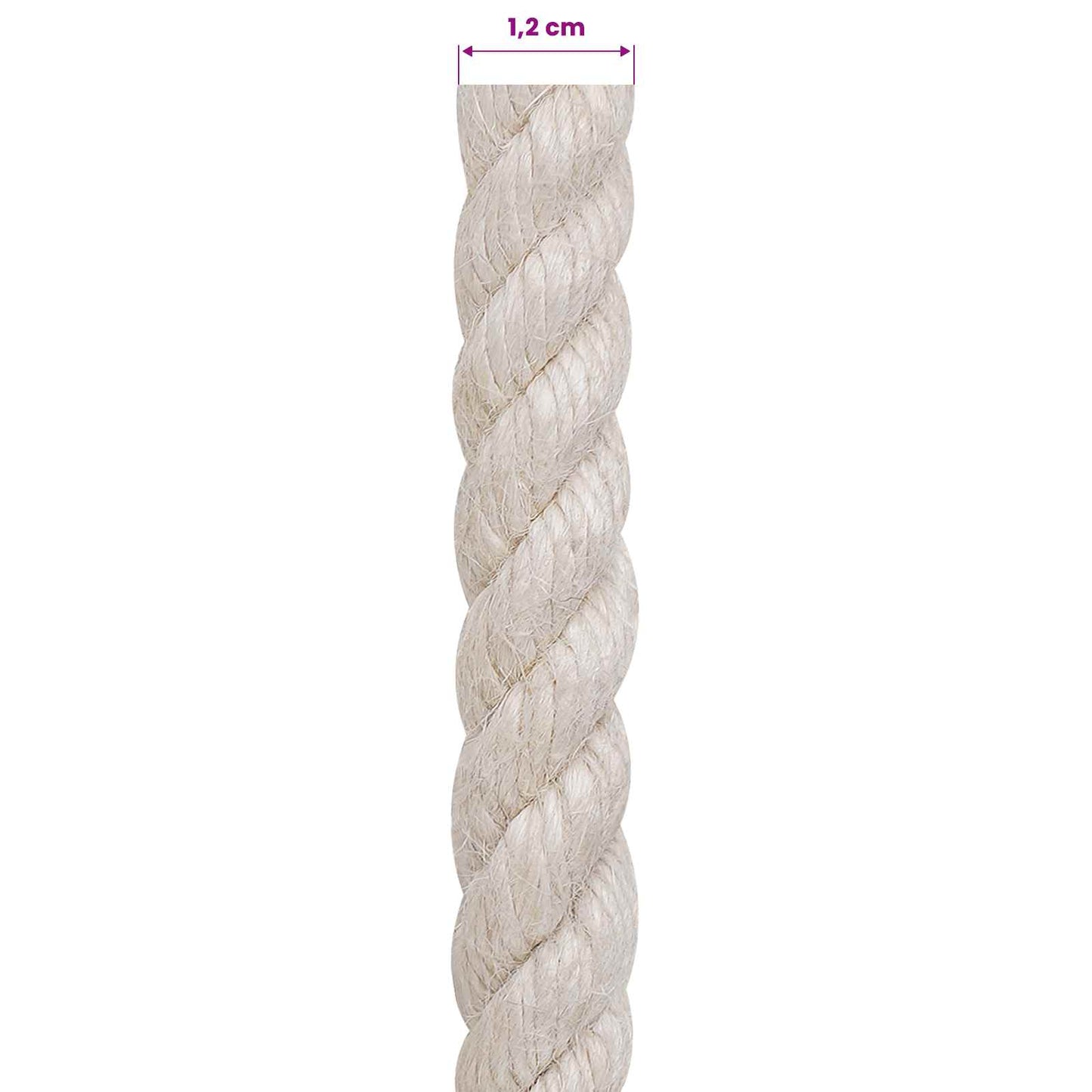 Jute Touw 12 mm Wit 100% Tossa jute