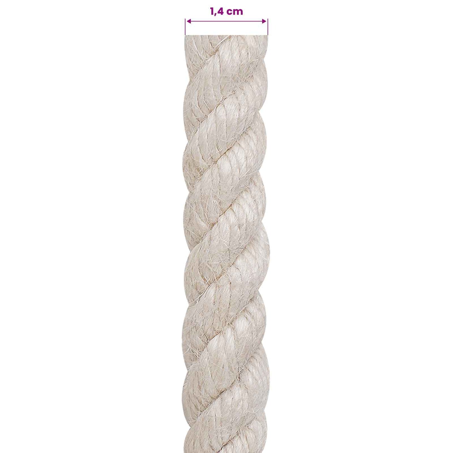 Jute Touw 14 mm Wit 100% Tossa jute