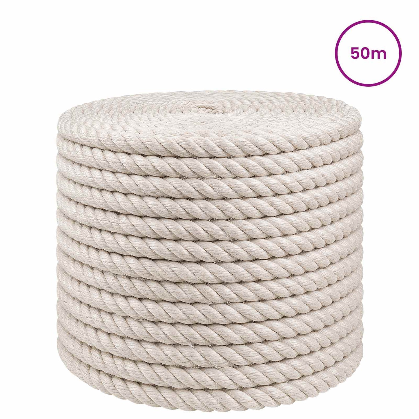 Jute Touw 14 mm Wit 100% Tossa jute