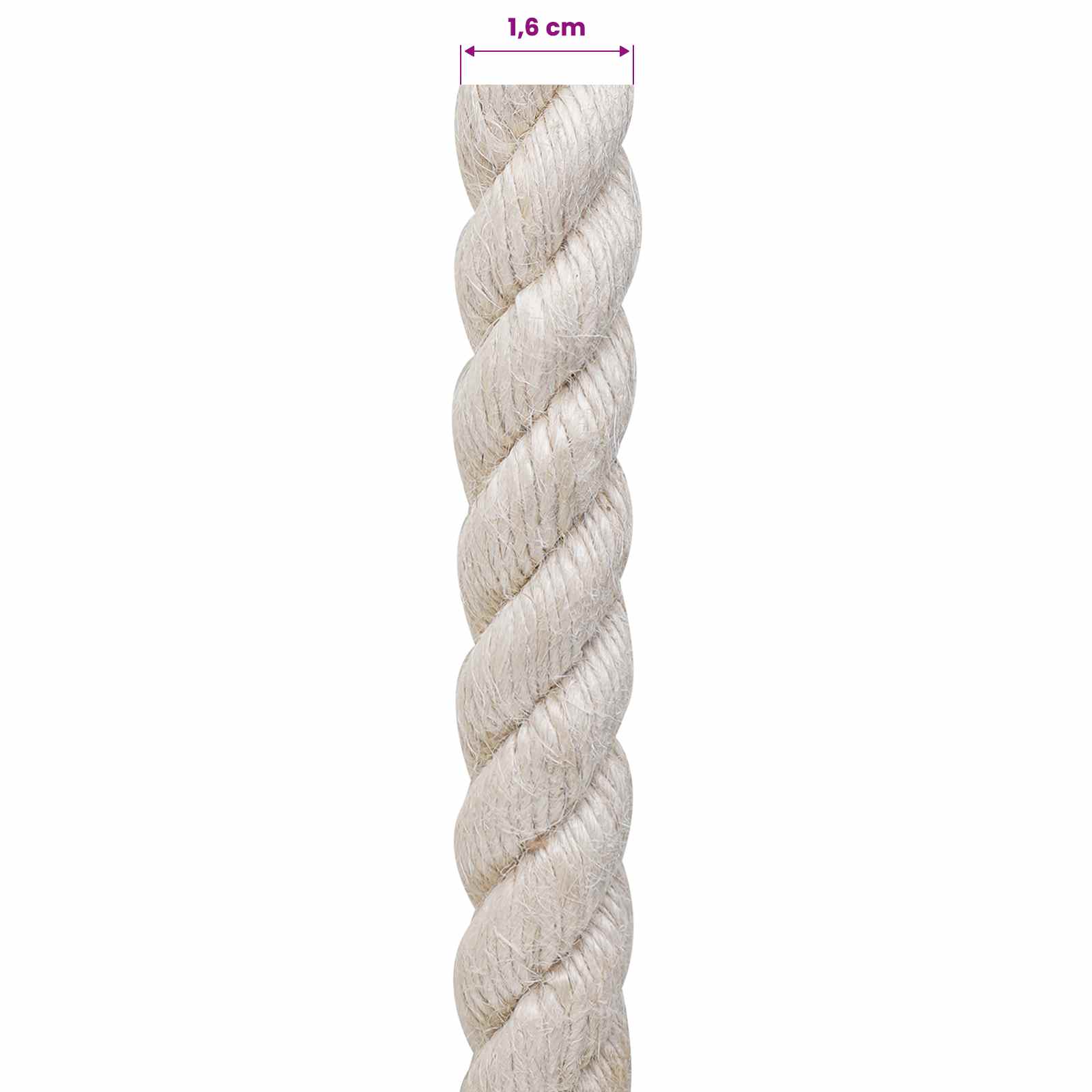 Jute Touw 16 Wit 100% Tossa jute is nu te koop bij PeponiXL, paradijselijk wonen!