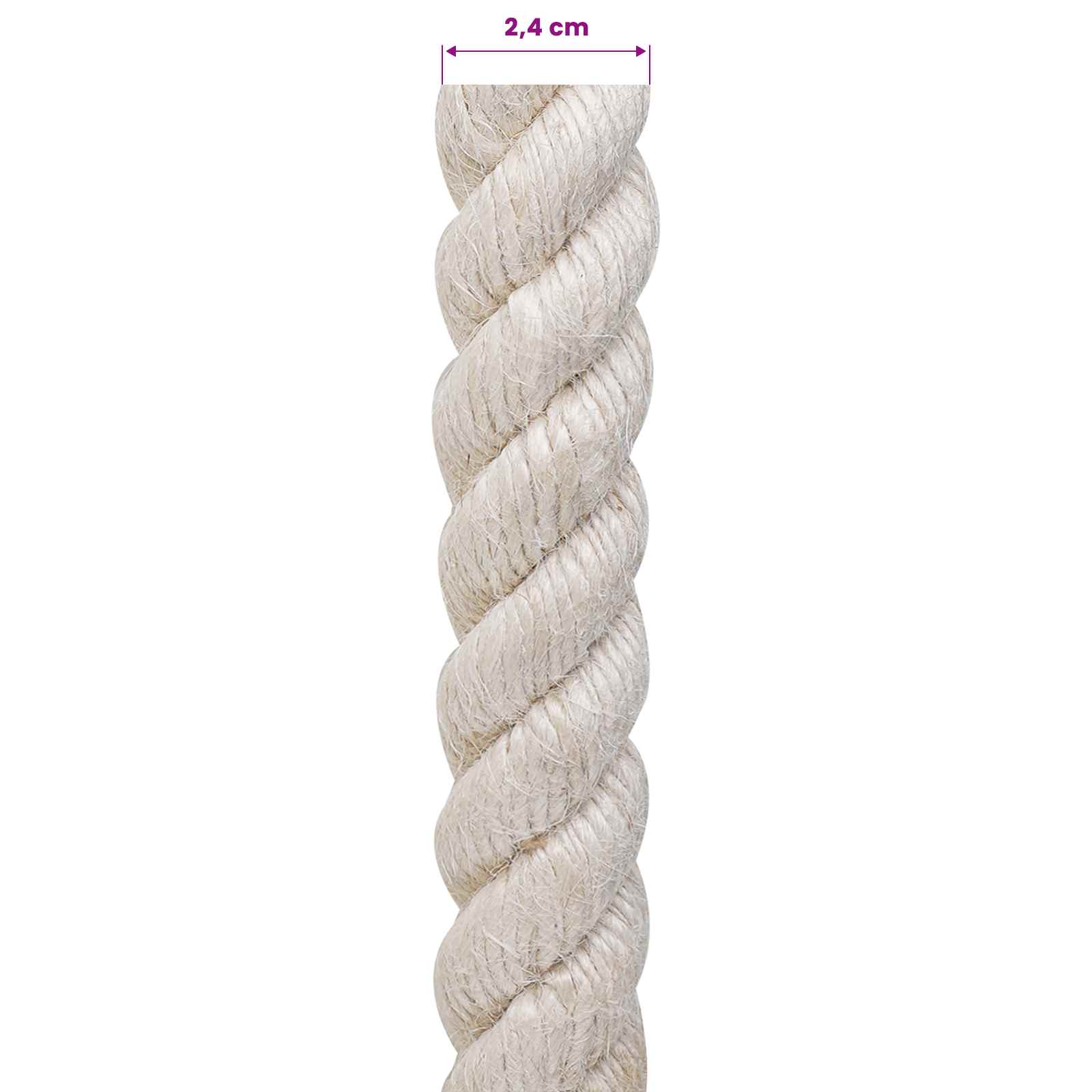 Jute Touw 24 Wit 100% Tossa jute is nu te koop bij PeponiXL, paradijselijk wonen!