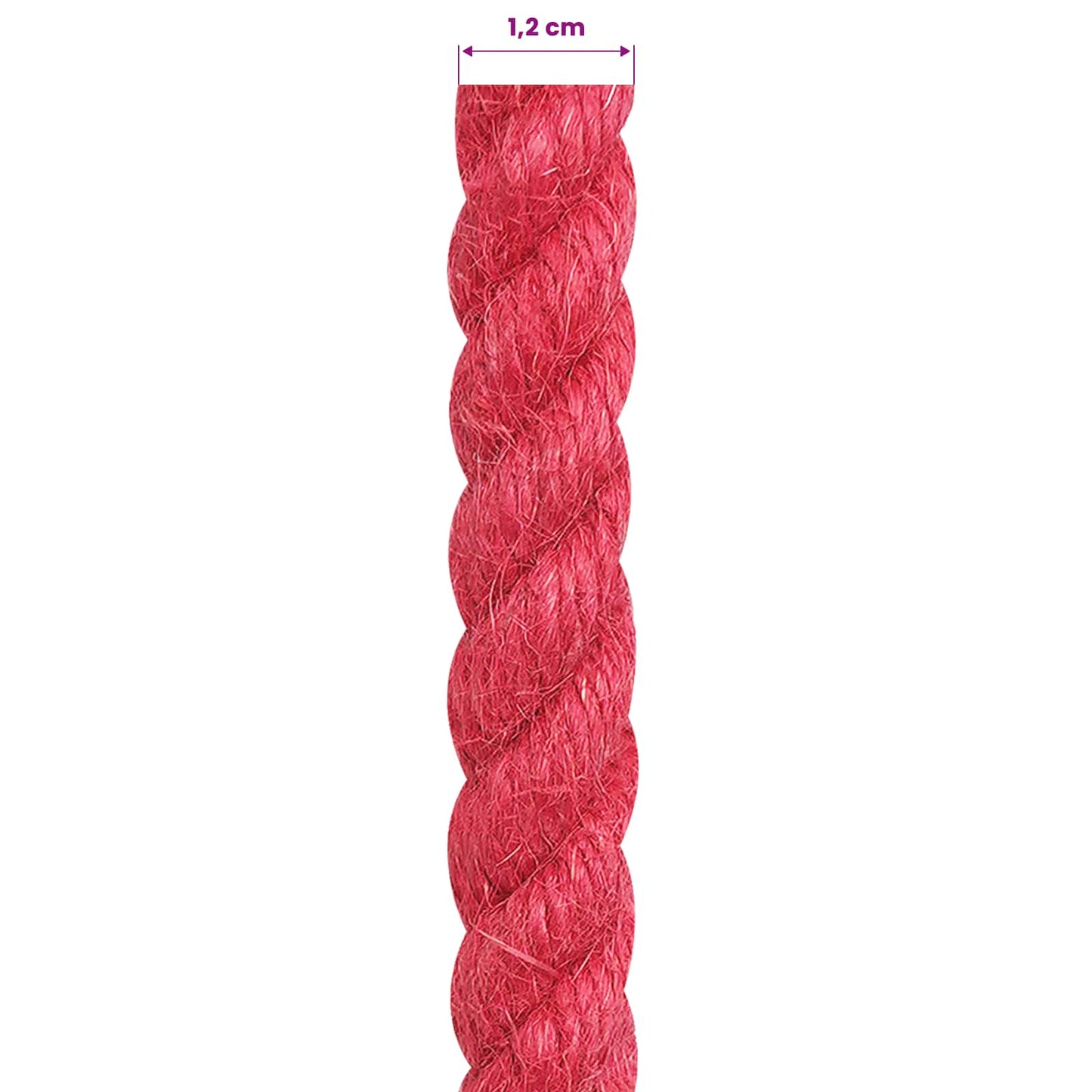 Jute Touw Rood 100% Tossa jute