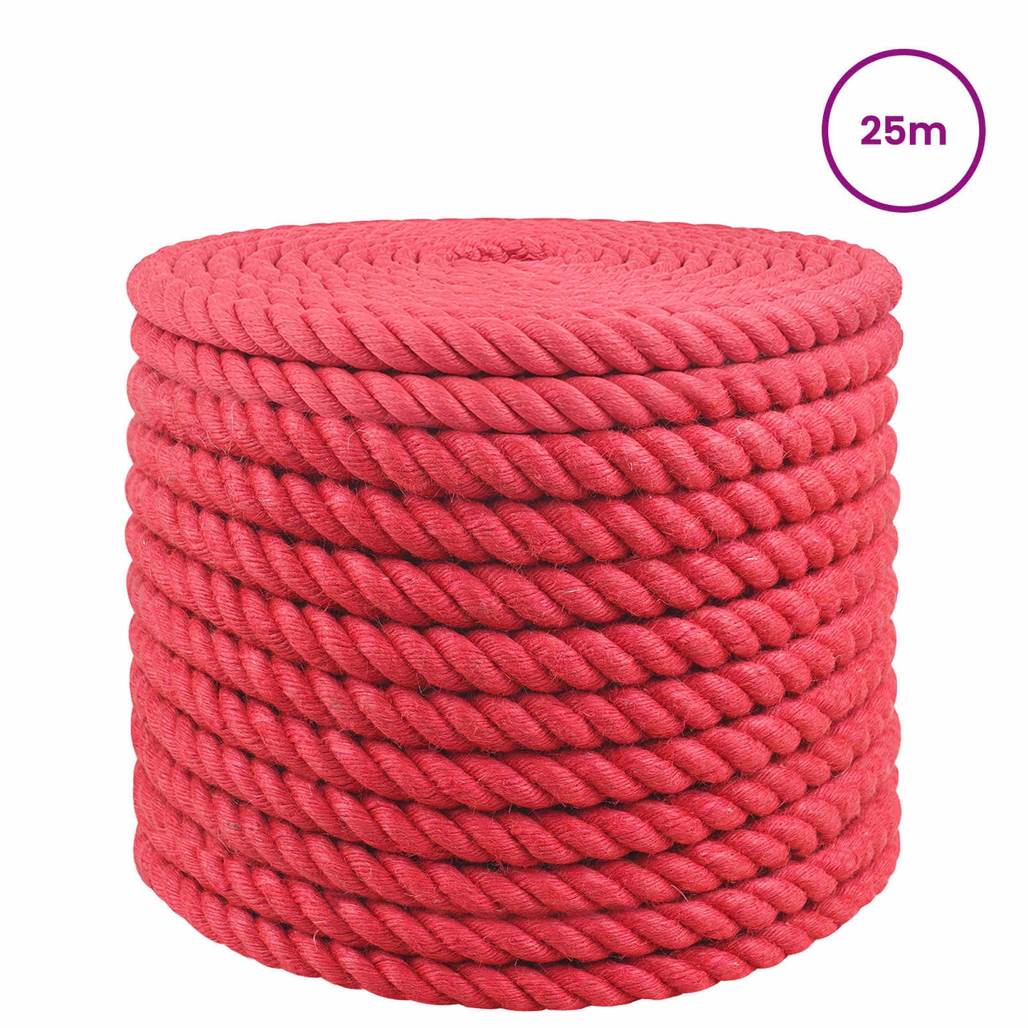Jute Touw Rood 100% Tossa jute